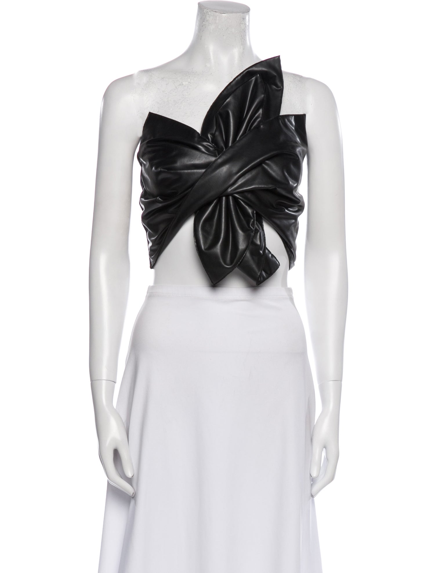 JBQ One-Shoulder Sleeveless Crop Top