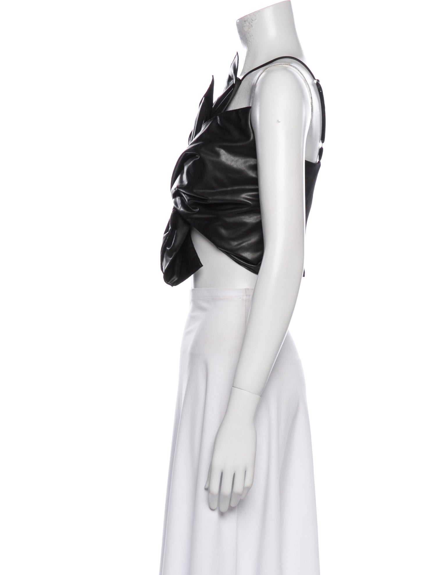 JBQ One-Shoulder Sleeveless Crop Top