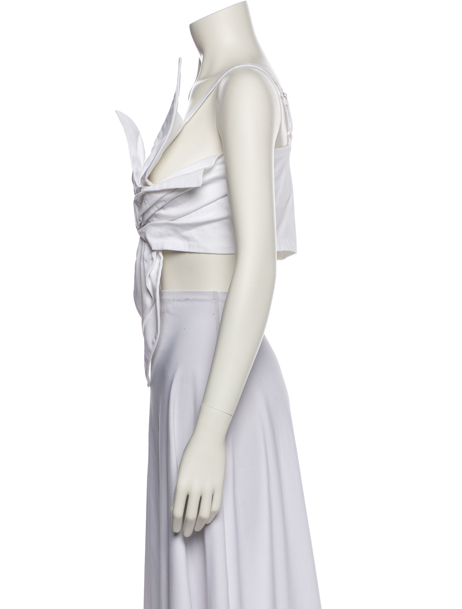 JBQ One-Shoulder Sleeveless Crop Top