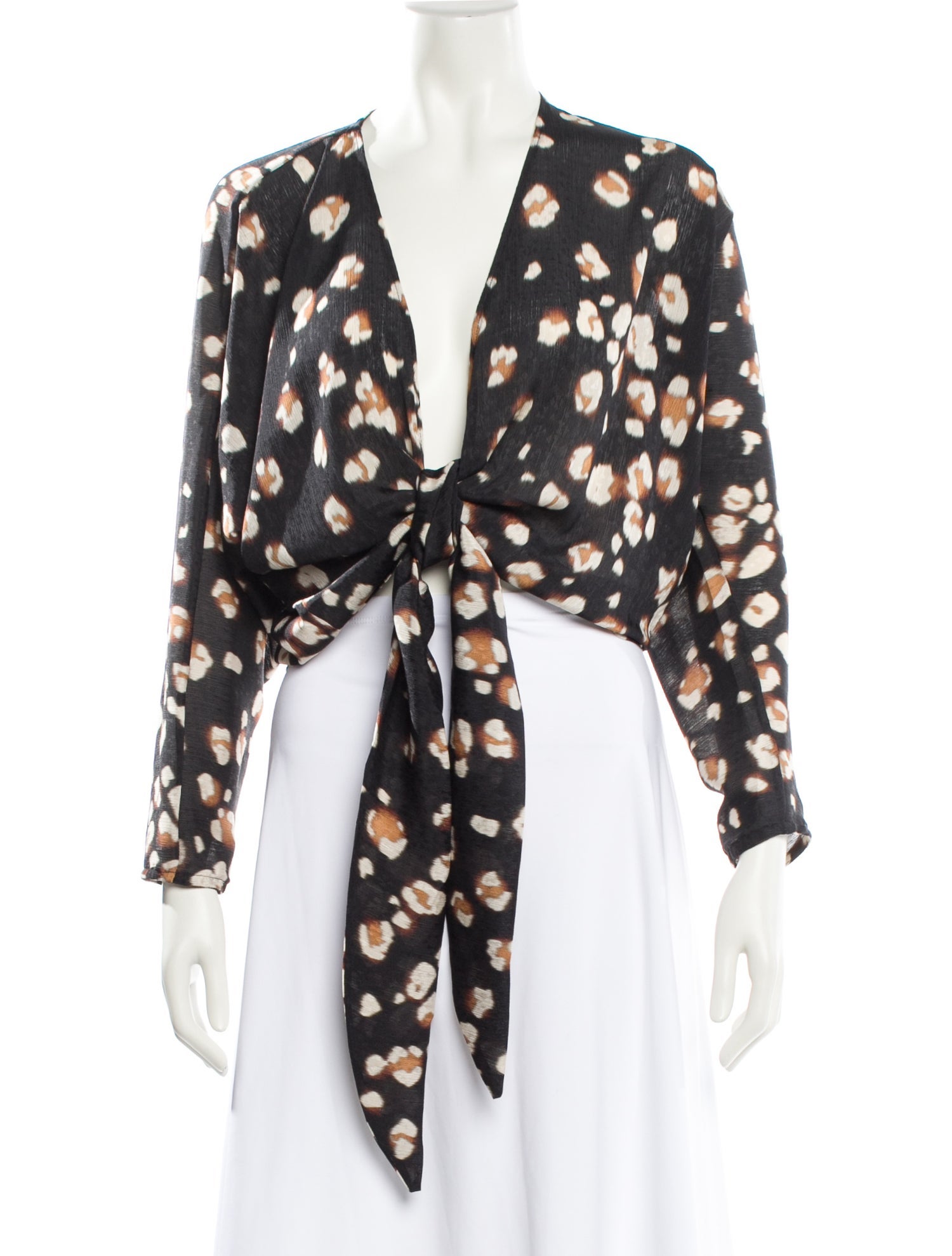 JBQ Polka Dot Print V-Neck Bodysuit