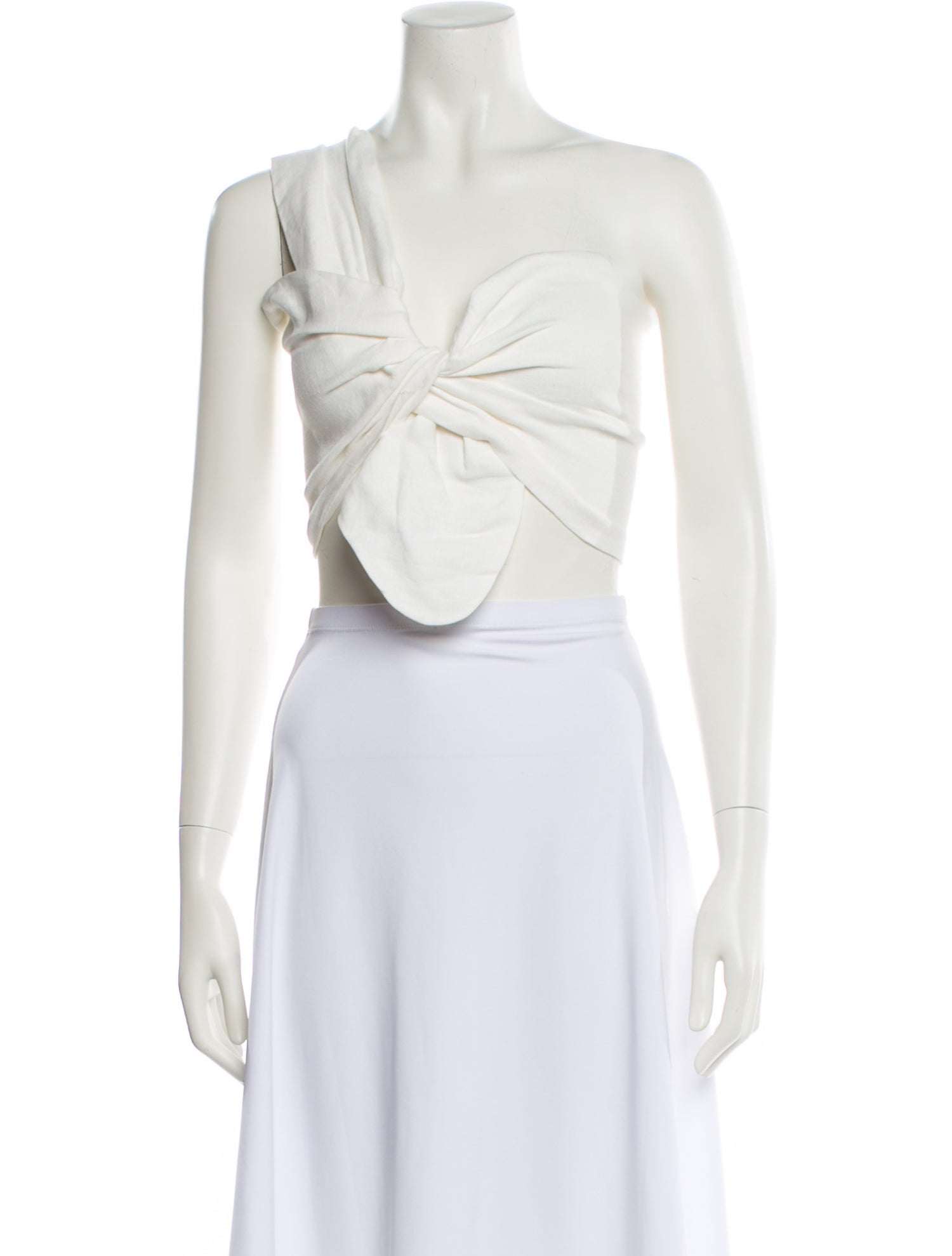 JBQ Linen One-Shoulder Crop Top w/ Tags