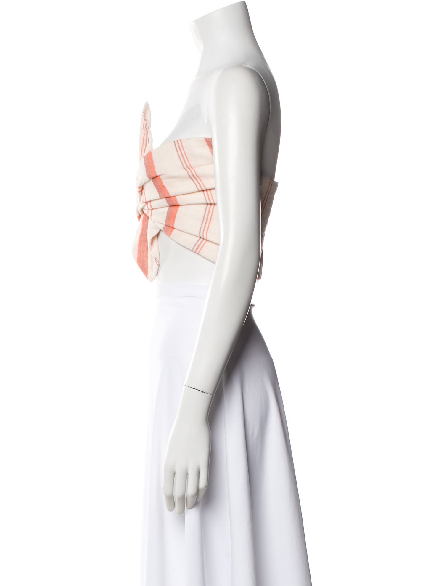 JBQ Striped Strapless Crop Top