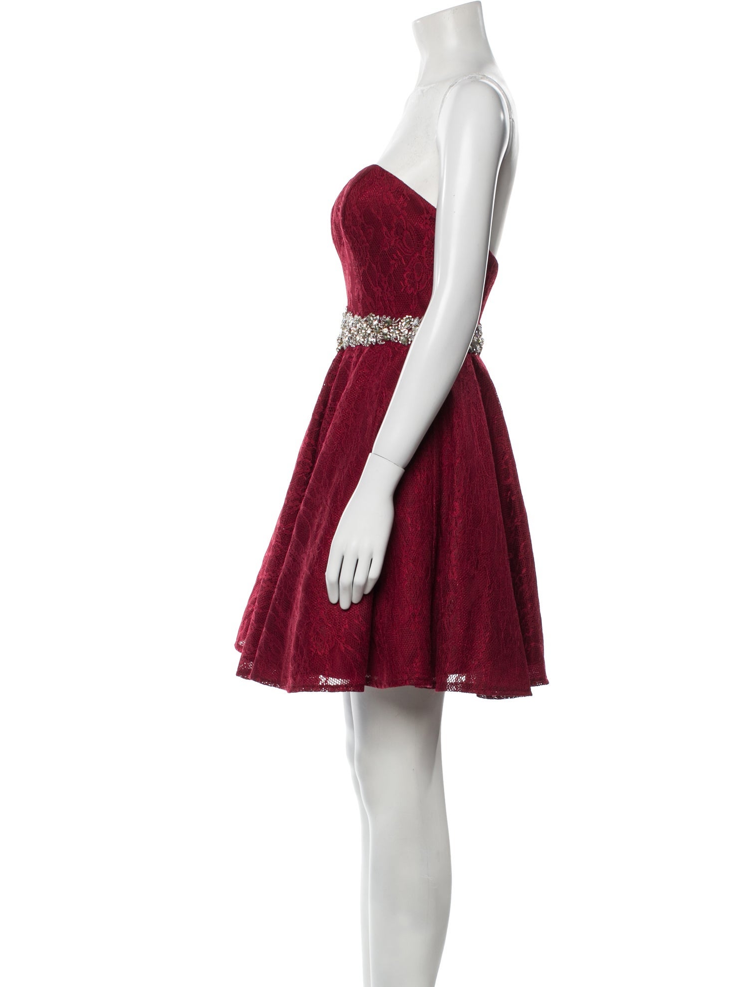 JVN by Jovani Lace Pattern Mini Dress