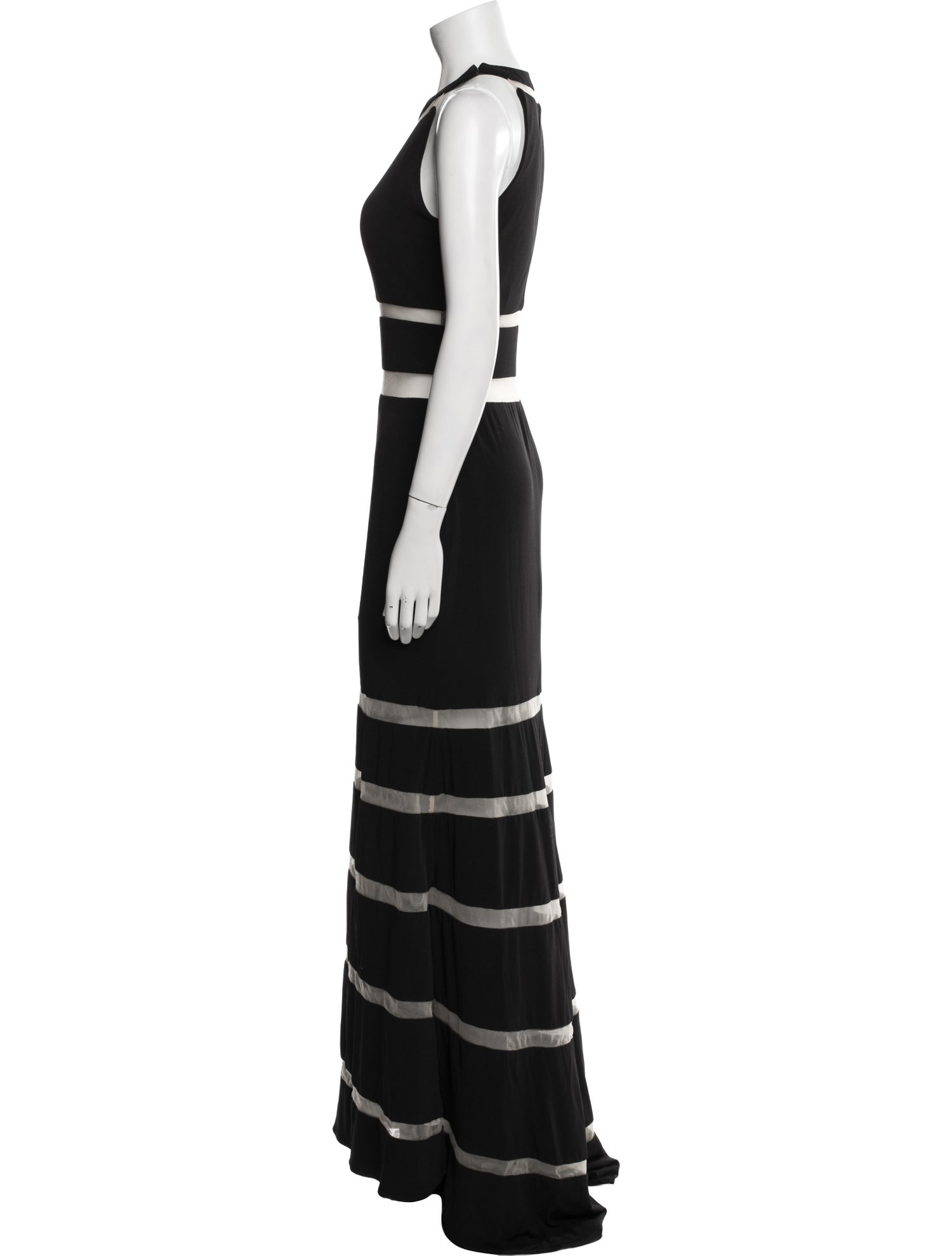 JVN by Jovani Striped Long Dress