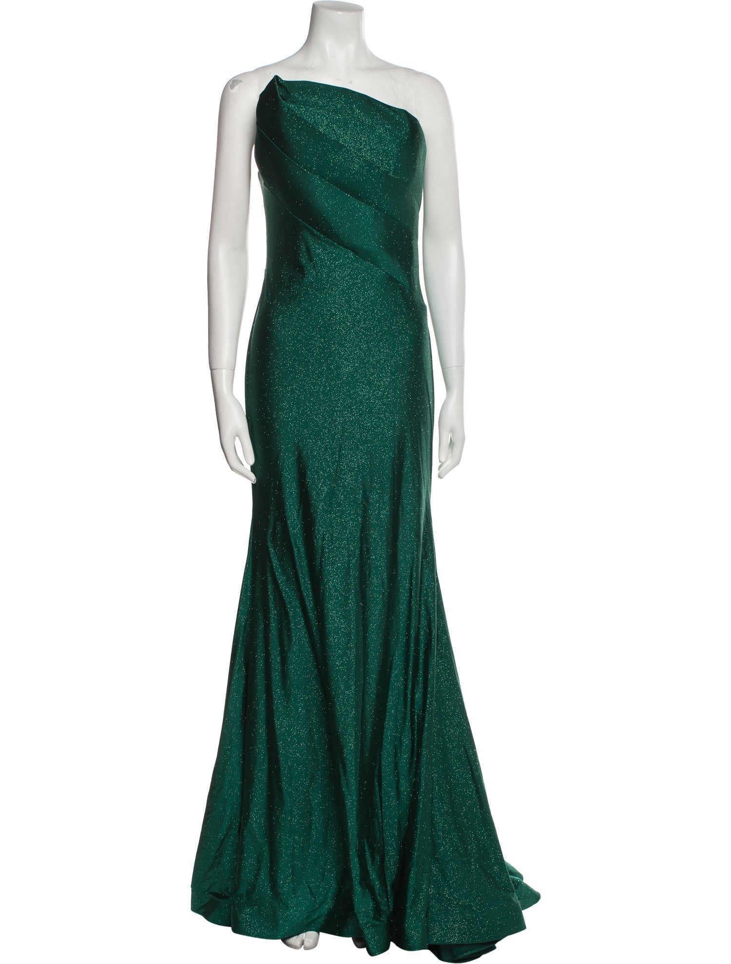 JVN by Jovani One-Shoulder Long Dress