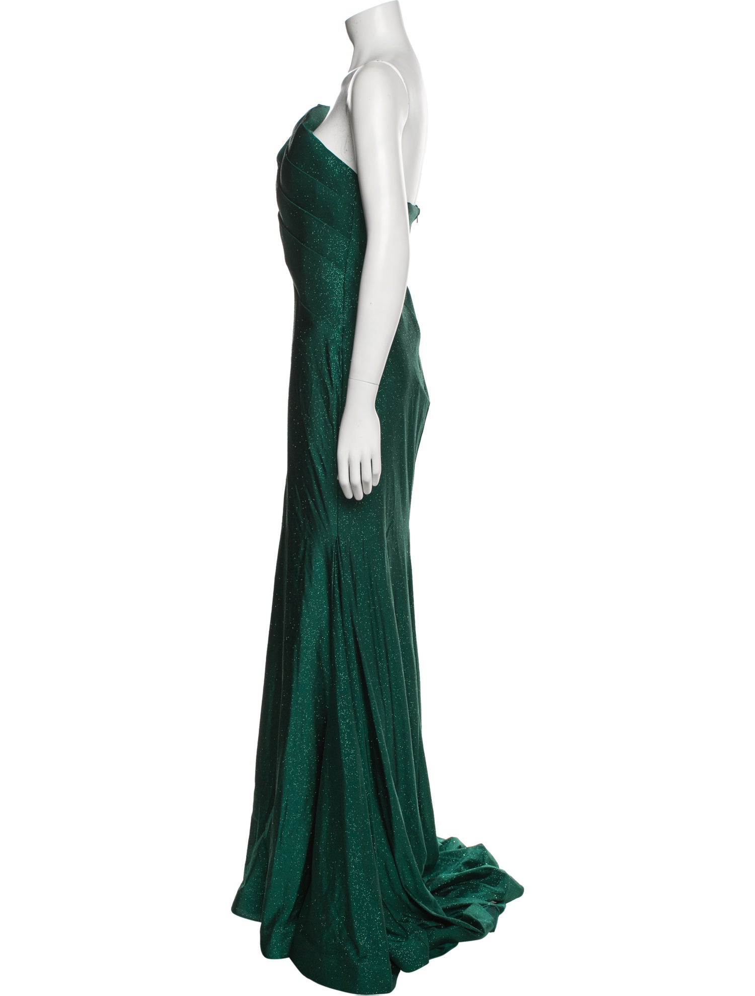 JVN by Jovani One-Shoulder Long Dress