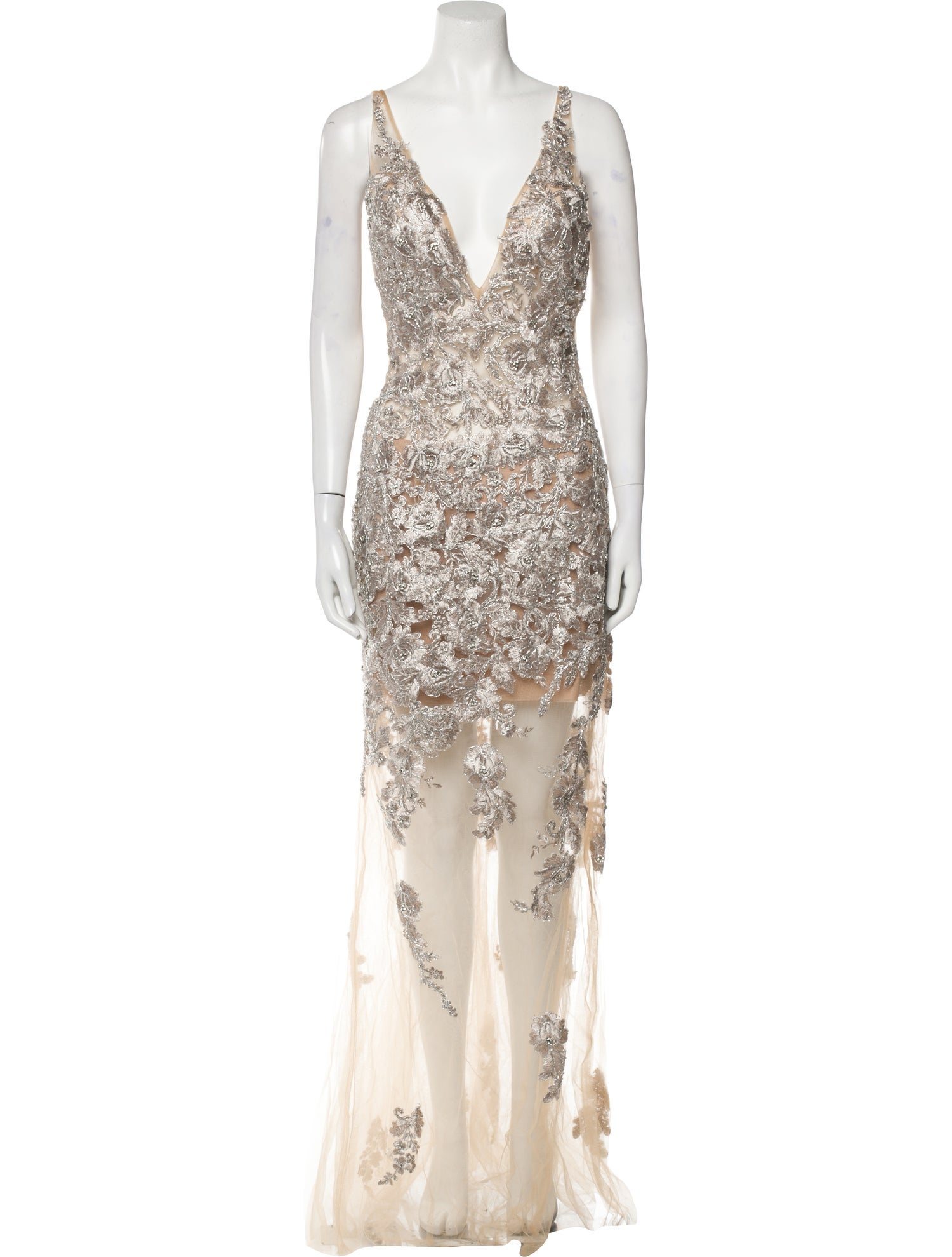 JVN by Jovani Lace Pattern Long Dress w/ Tags