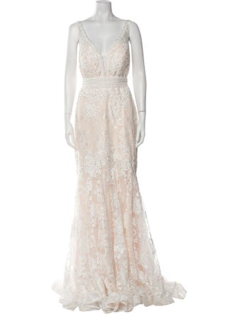 JVN by Jovani V-Neck Long Dress