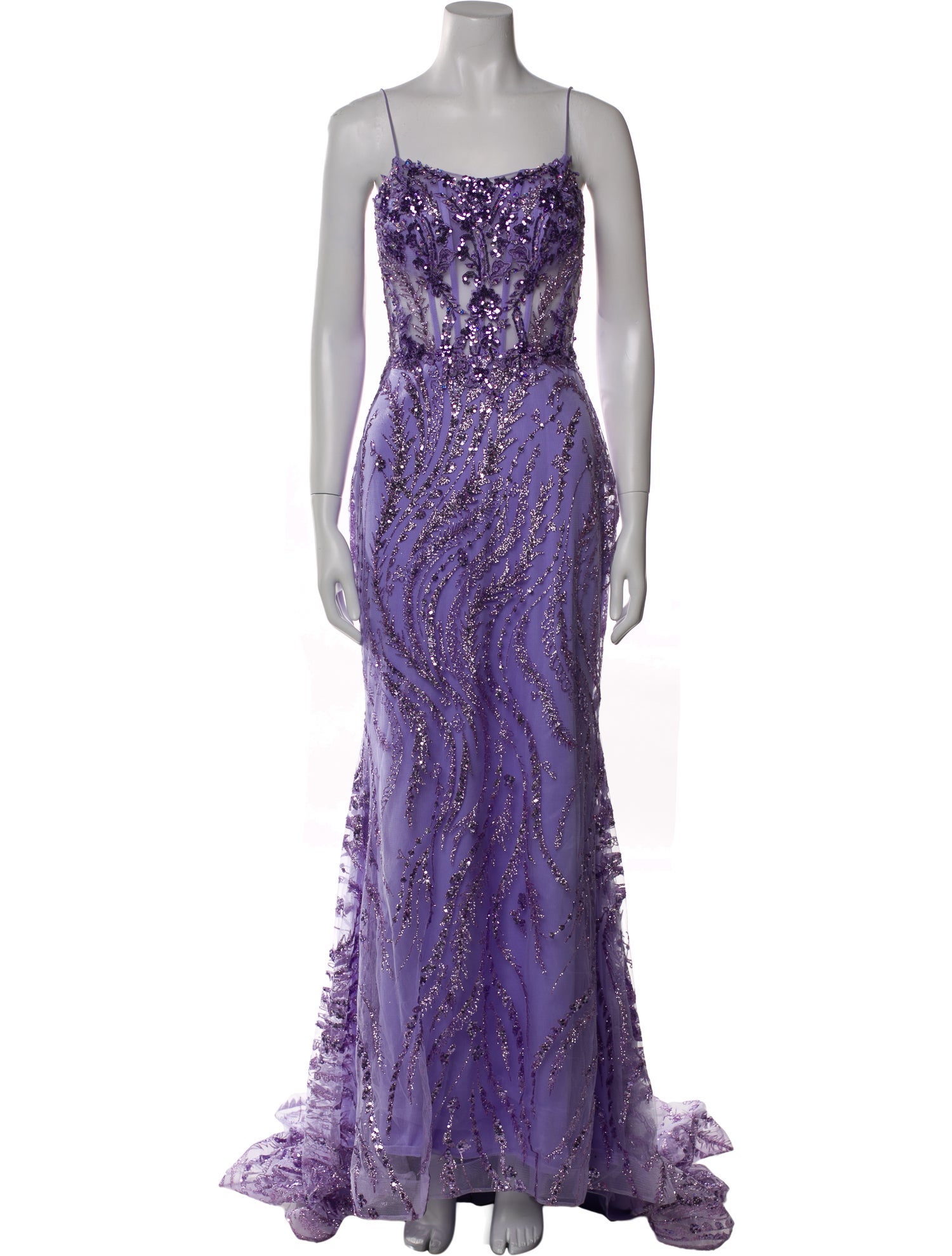 JVN by Jovani Square Neckline Long Dress