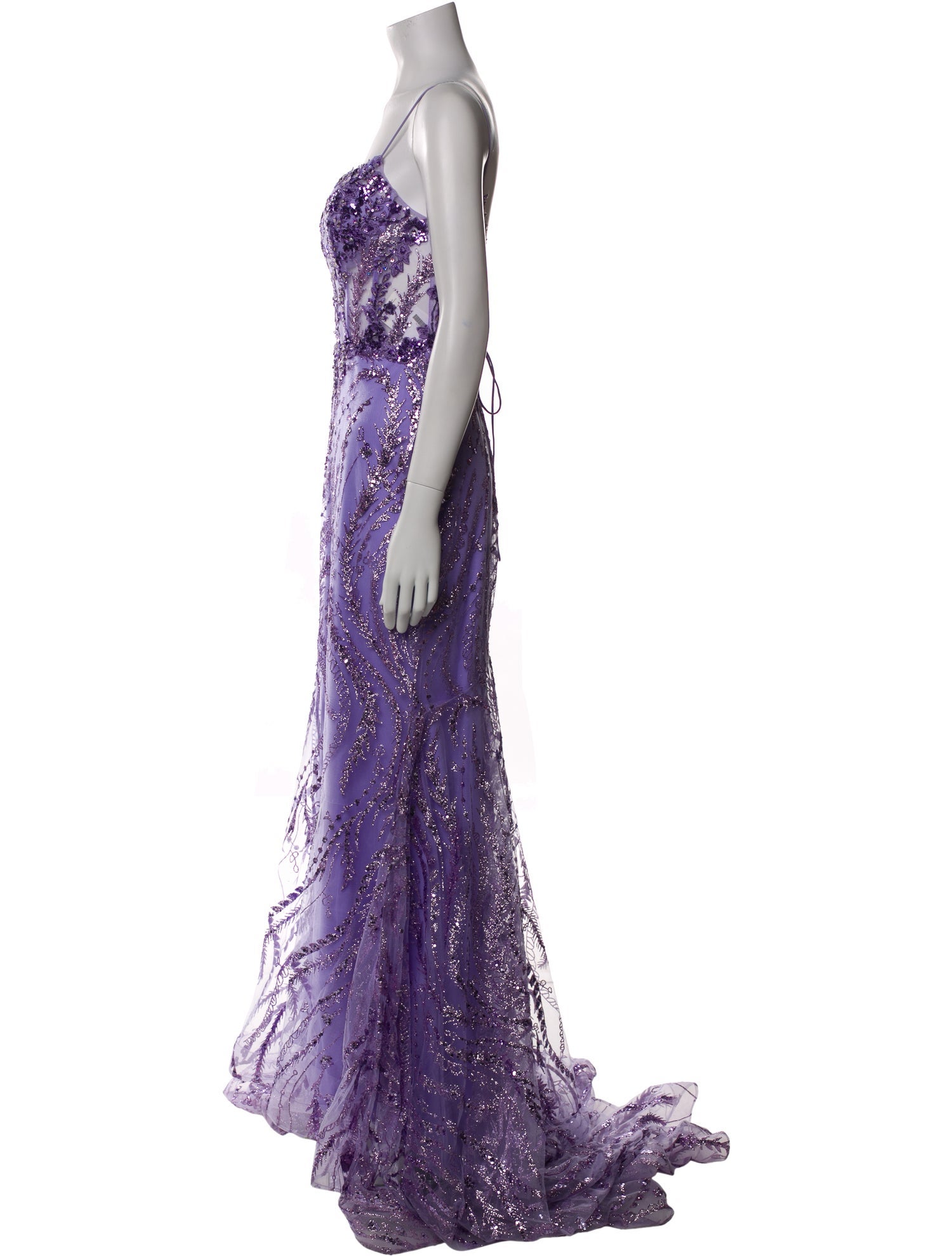 JVN by Jovani Square Neckline Long Dress