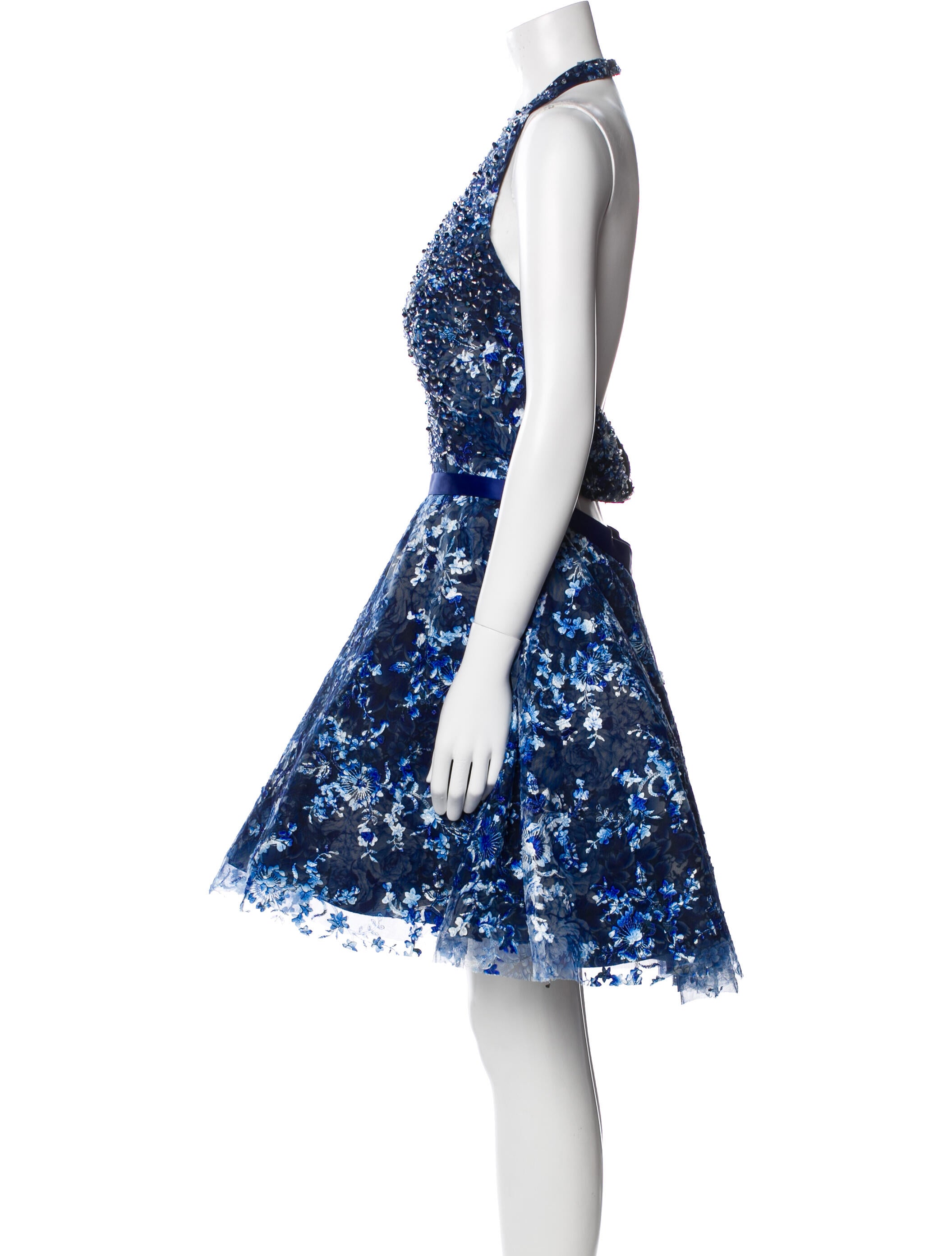 JVN by Jovani Lace Pattern Mini Dress