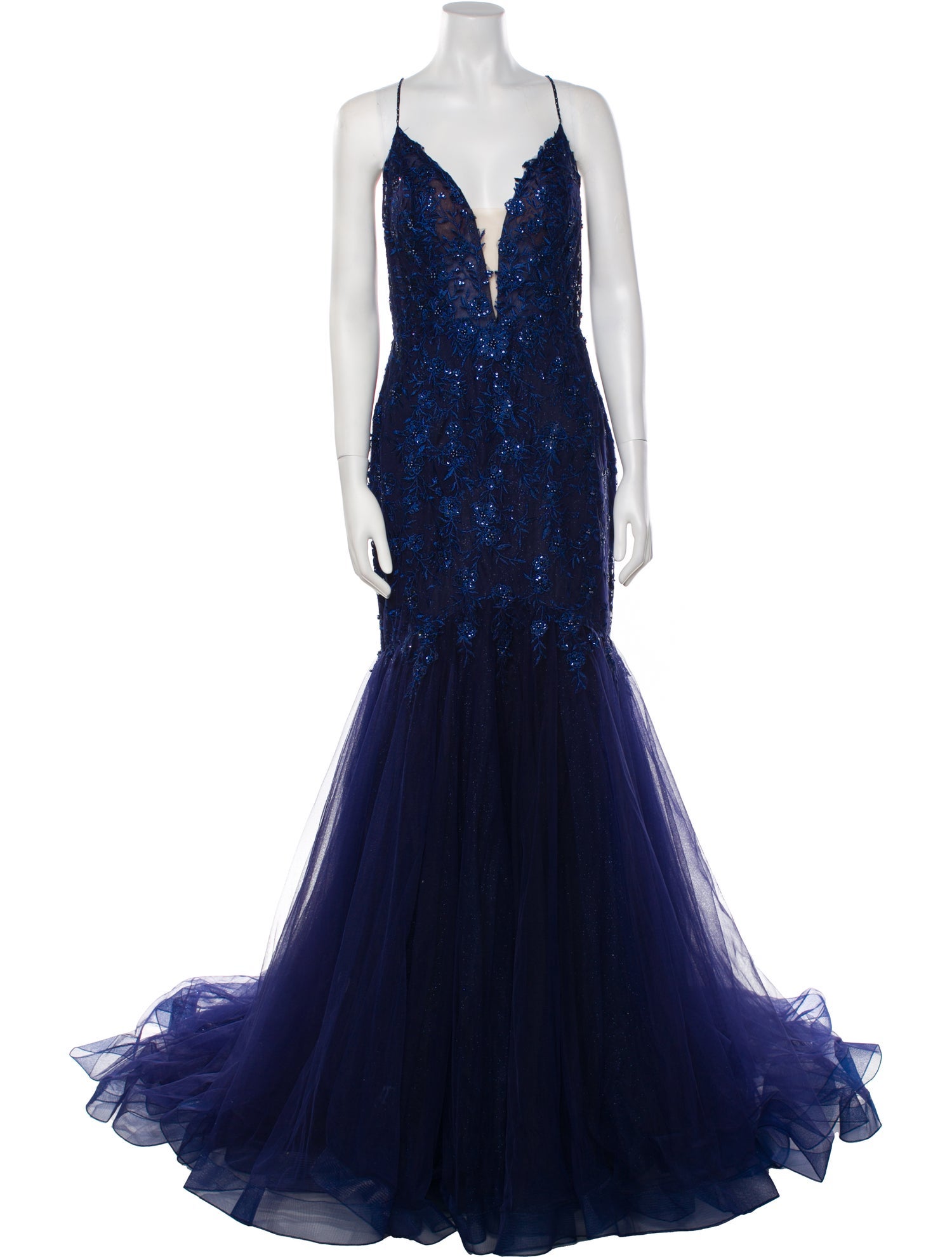 JVN by Jovani V-Neck Long Dress w/ Tags