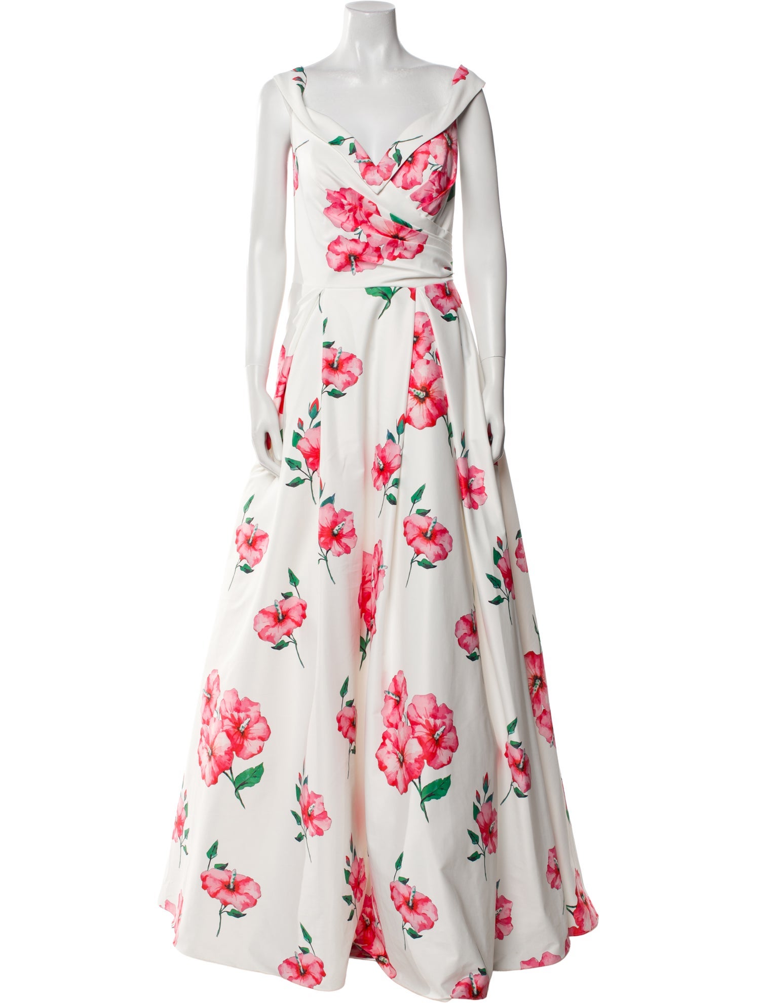 JVN by Jovani Floral Print Long Dress
