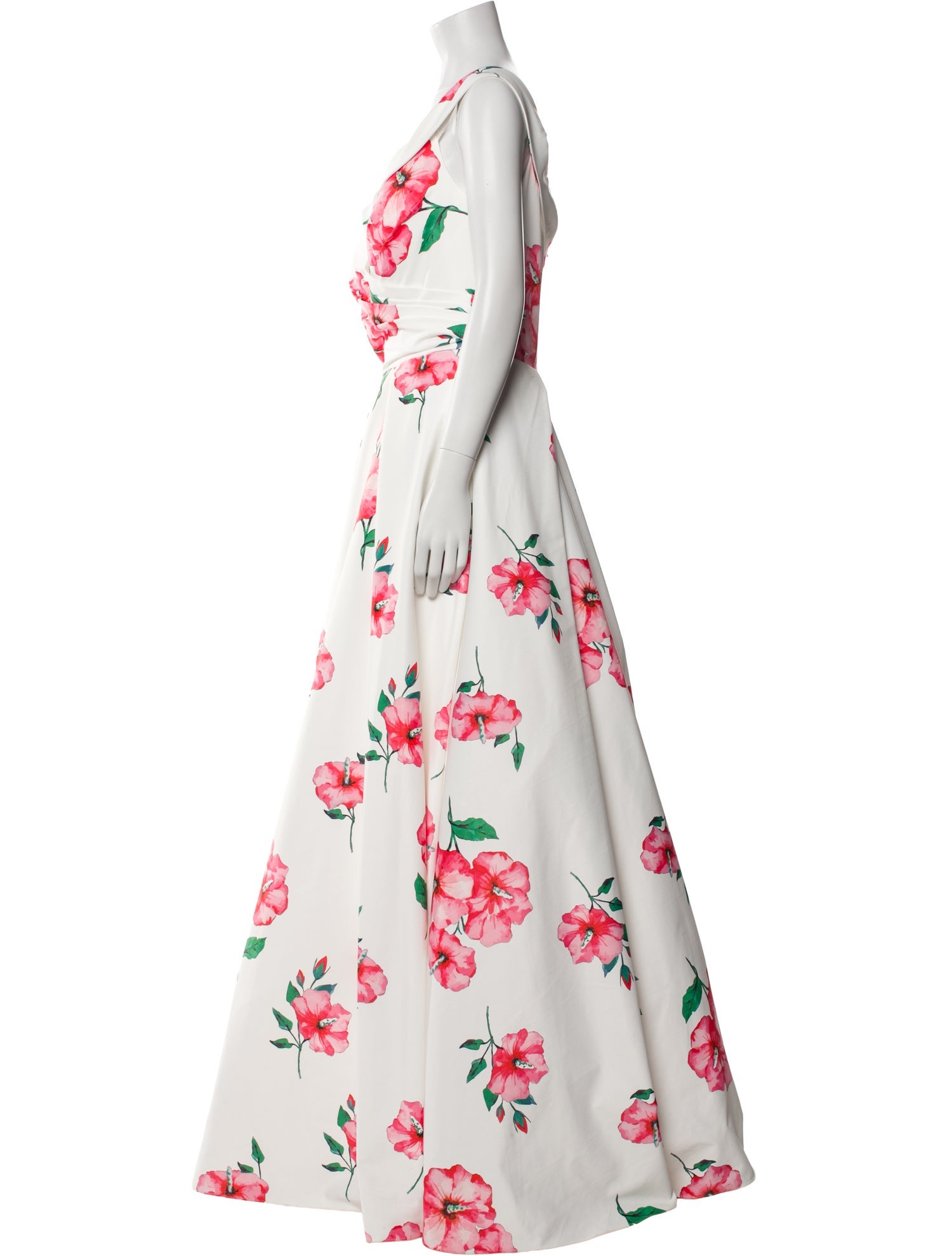 JVN by Jovani Floral Print Long Dress