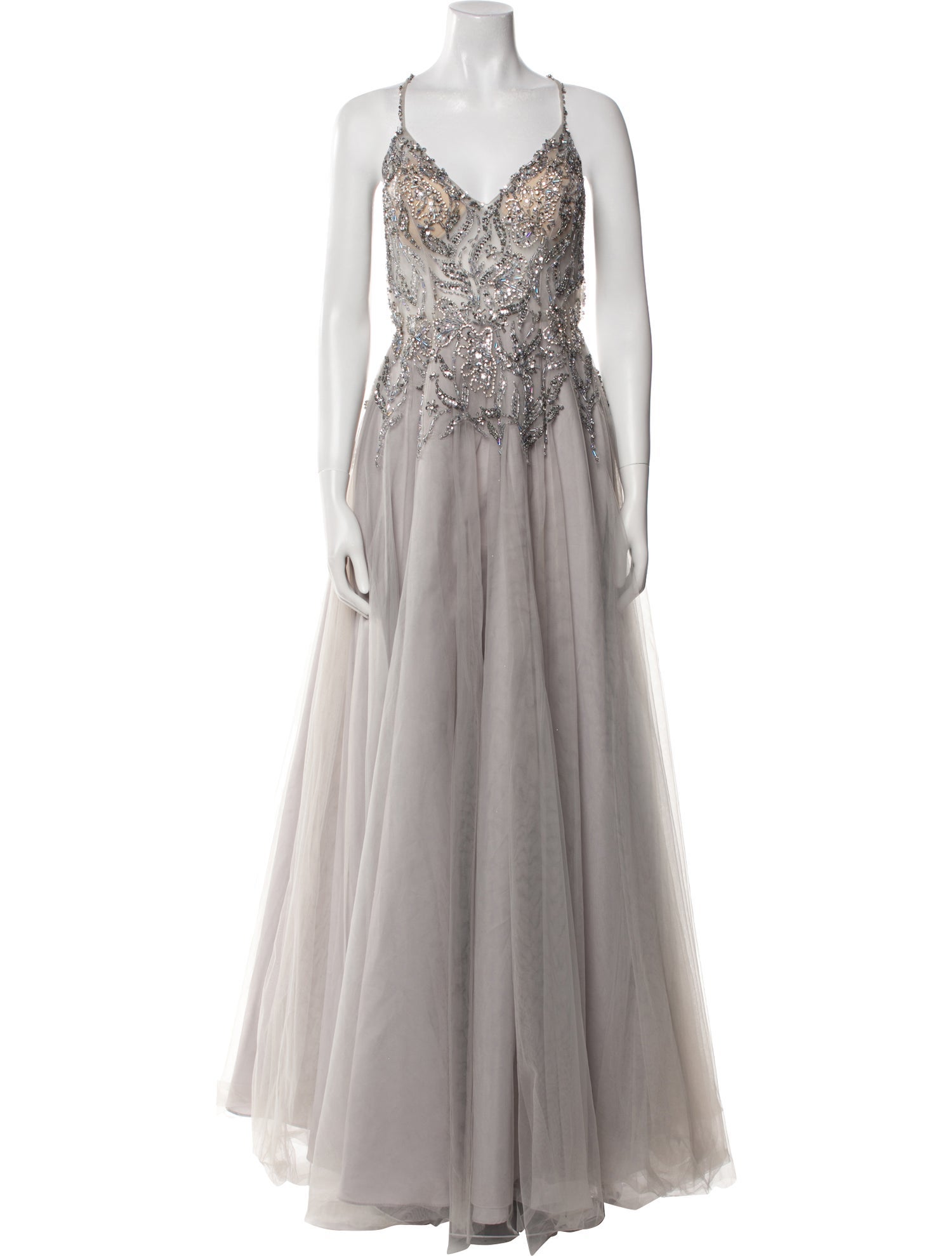 JVN by Jovani V-Neck Long Dress