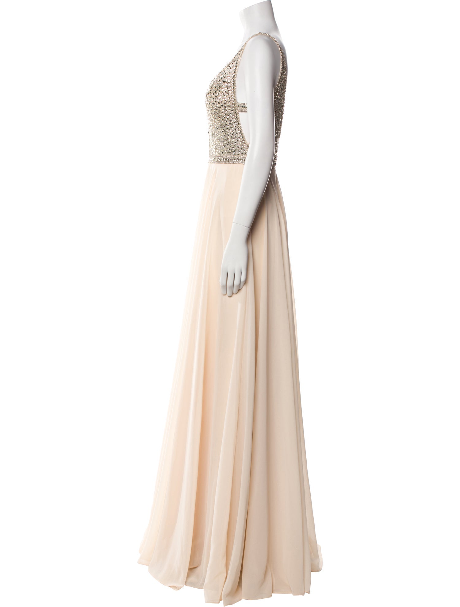 JVN by Jovani V-Neck Long Dress