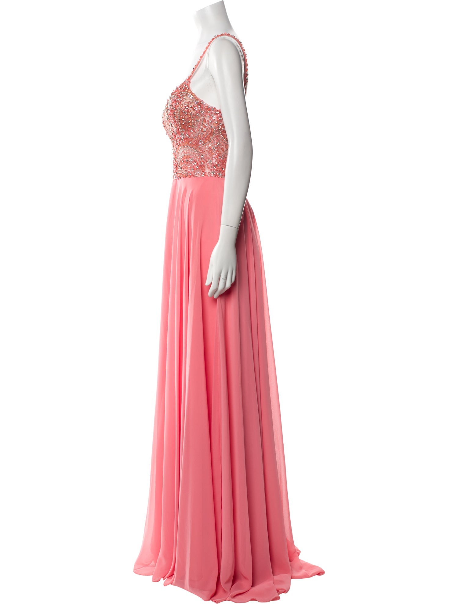JVN by Jovani V-Neck Long Dress