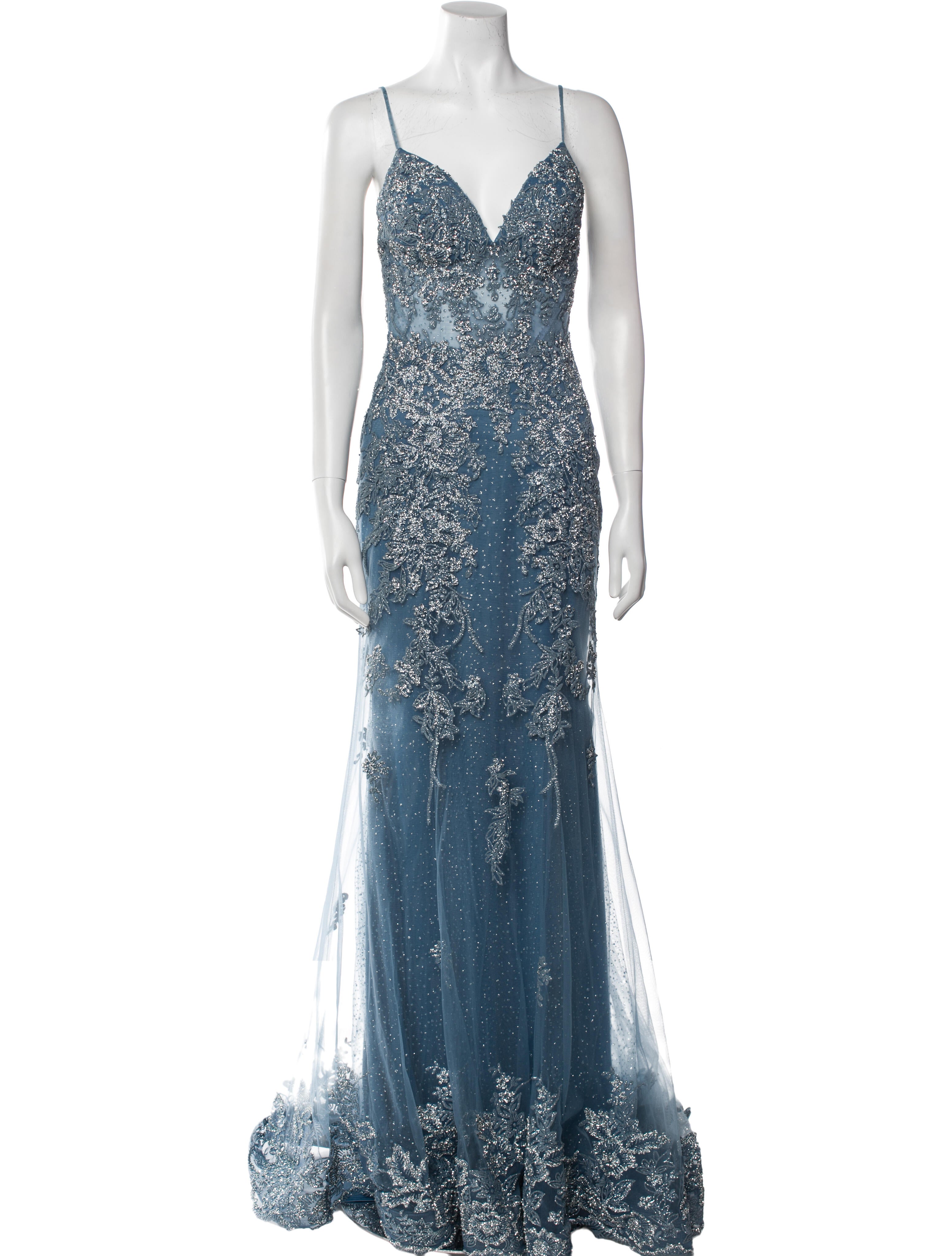 JVN by Jovani Mesh Long Dress w/ Tags