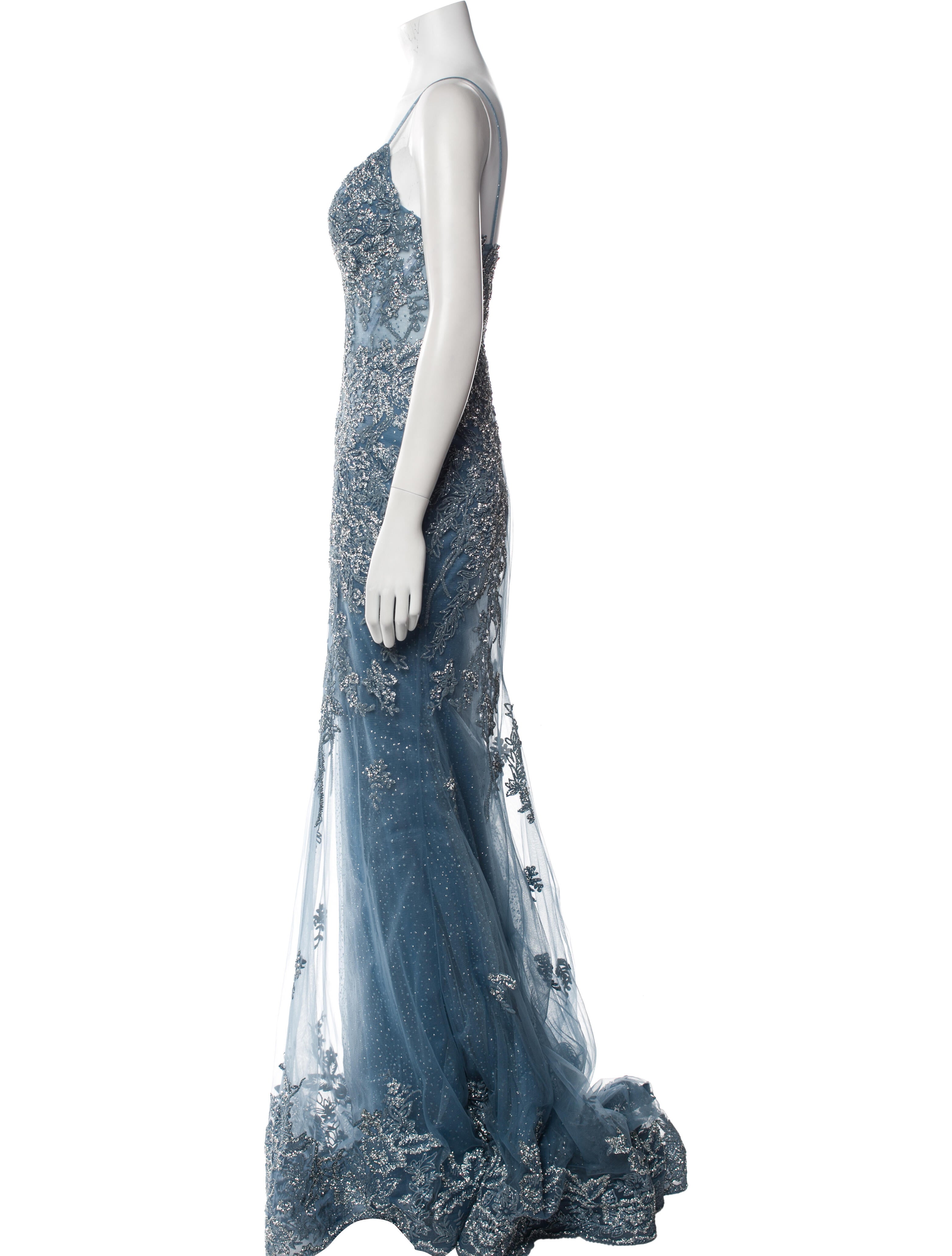 JVN by Jovani Mesh Long Dress w/ Tags