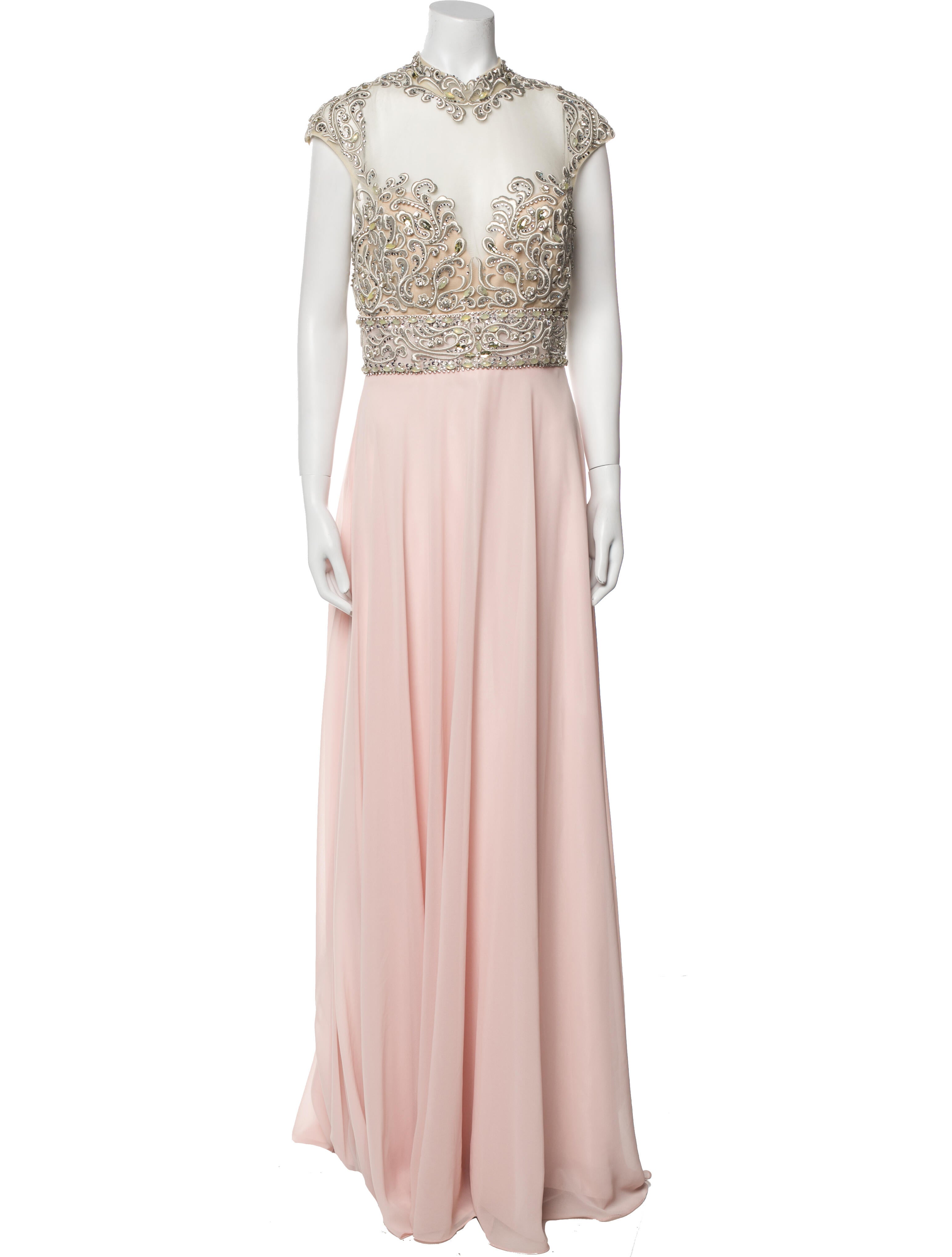 JVN by Jovani Mock Neck Long Dress