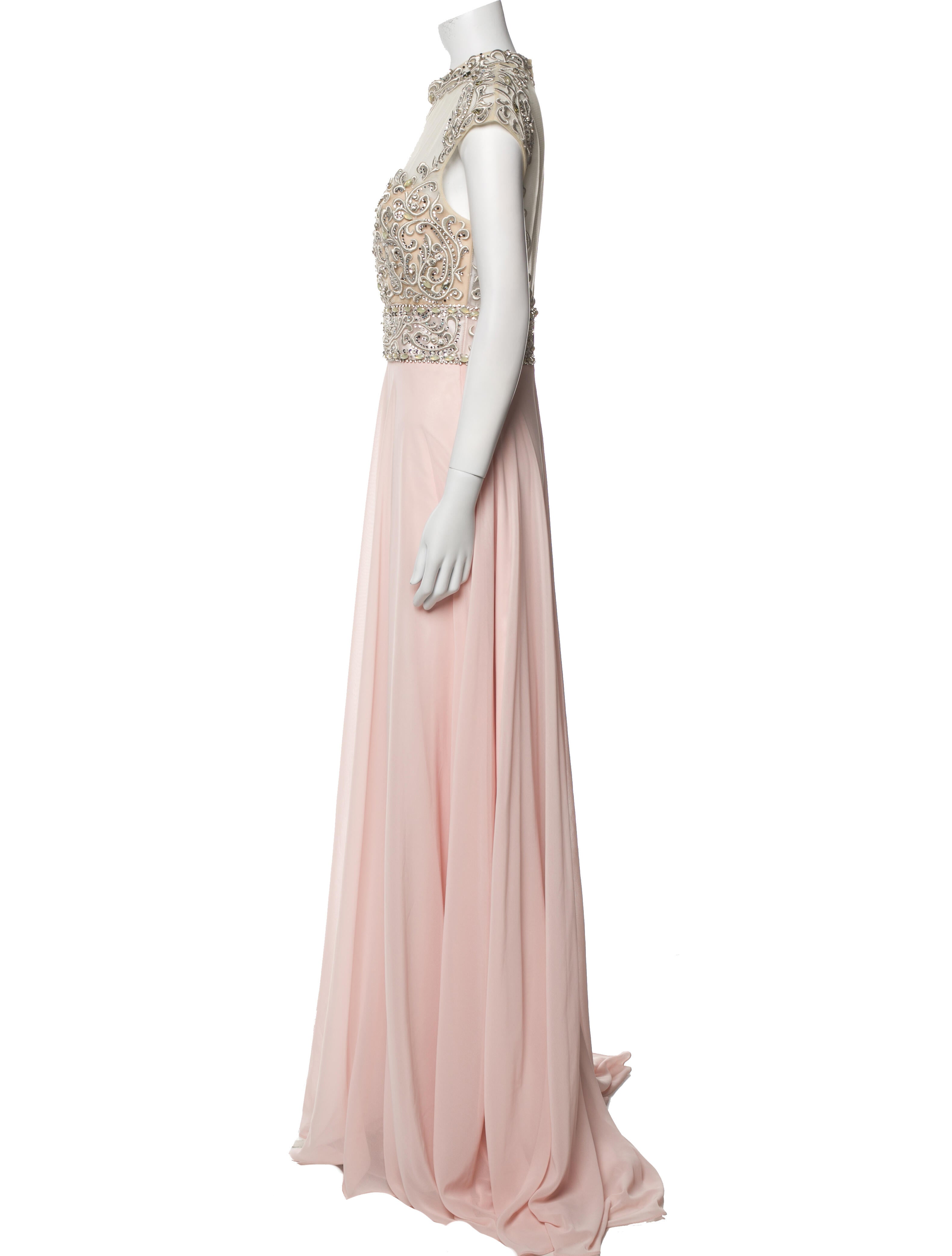 JVN by Jovani Mock Neck Long Dress