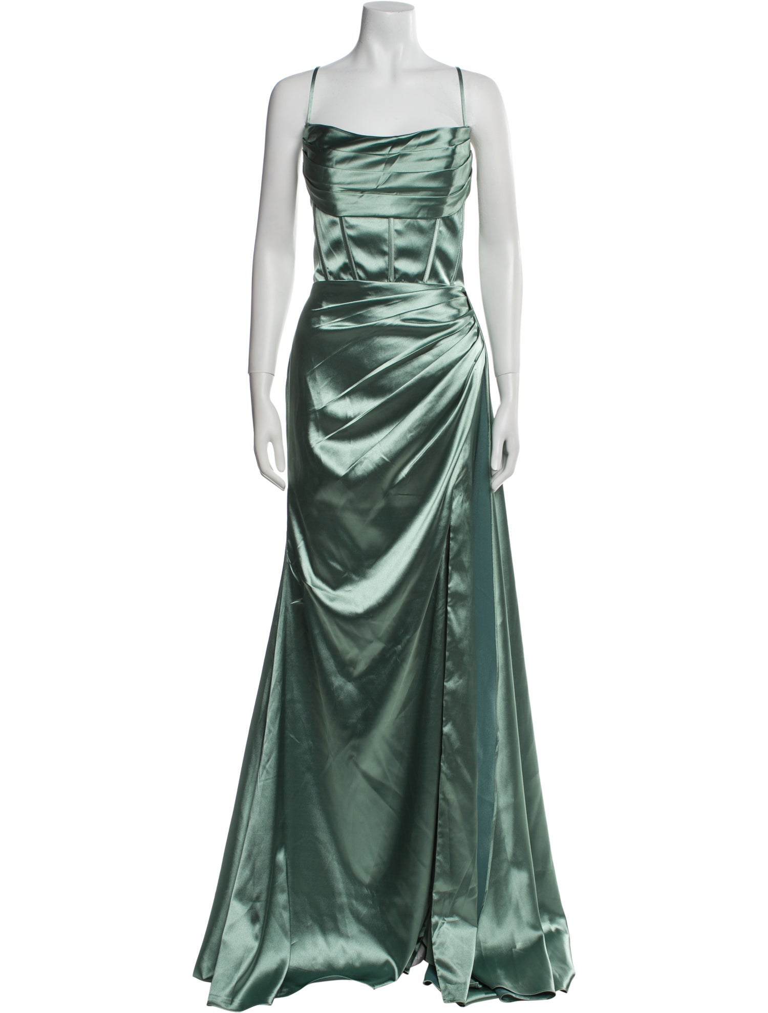 JVN by Jovani Square Neckline Long Dress