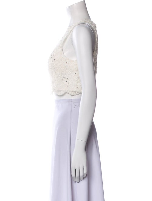 JVN by Jovani Crew Neck Sleeveless Crop Top