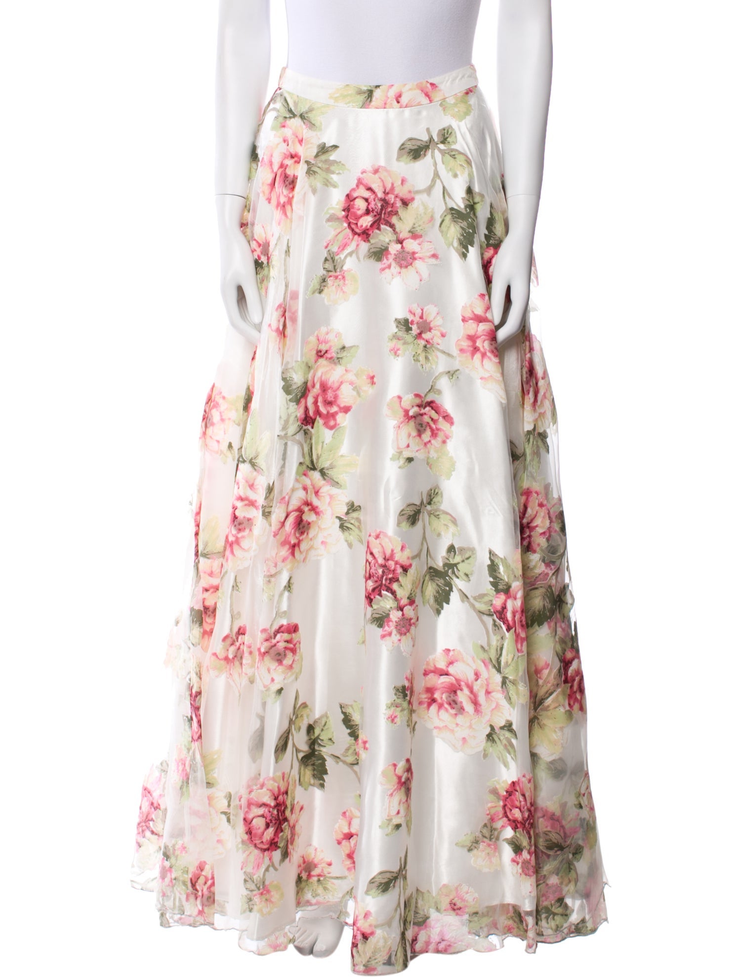 JVN by Jovani Silk Long Skirt