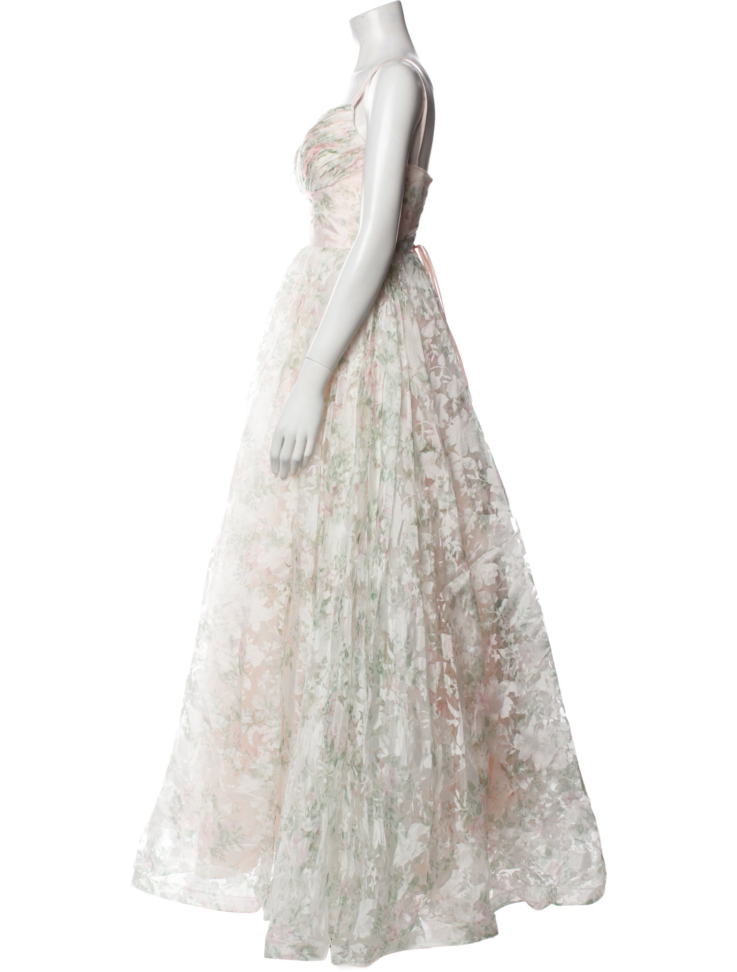 JVN by Jovani Lace Pattern Long Dress