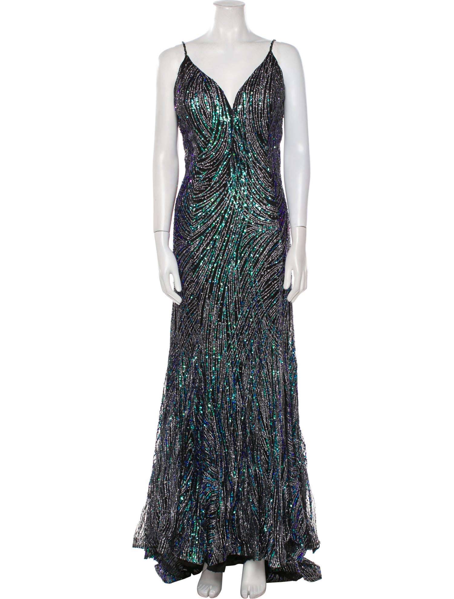 JVN by Jovani Printed Long Dress