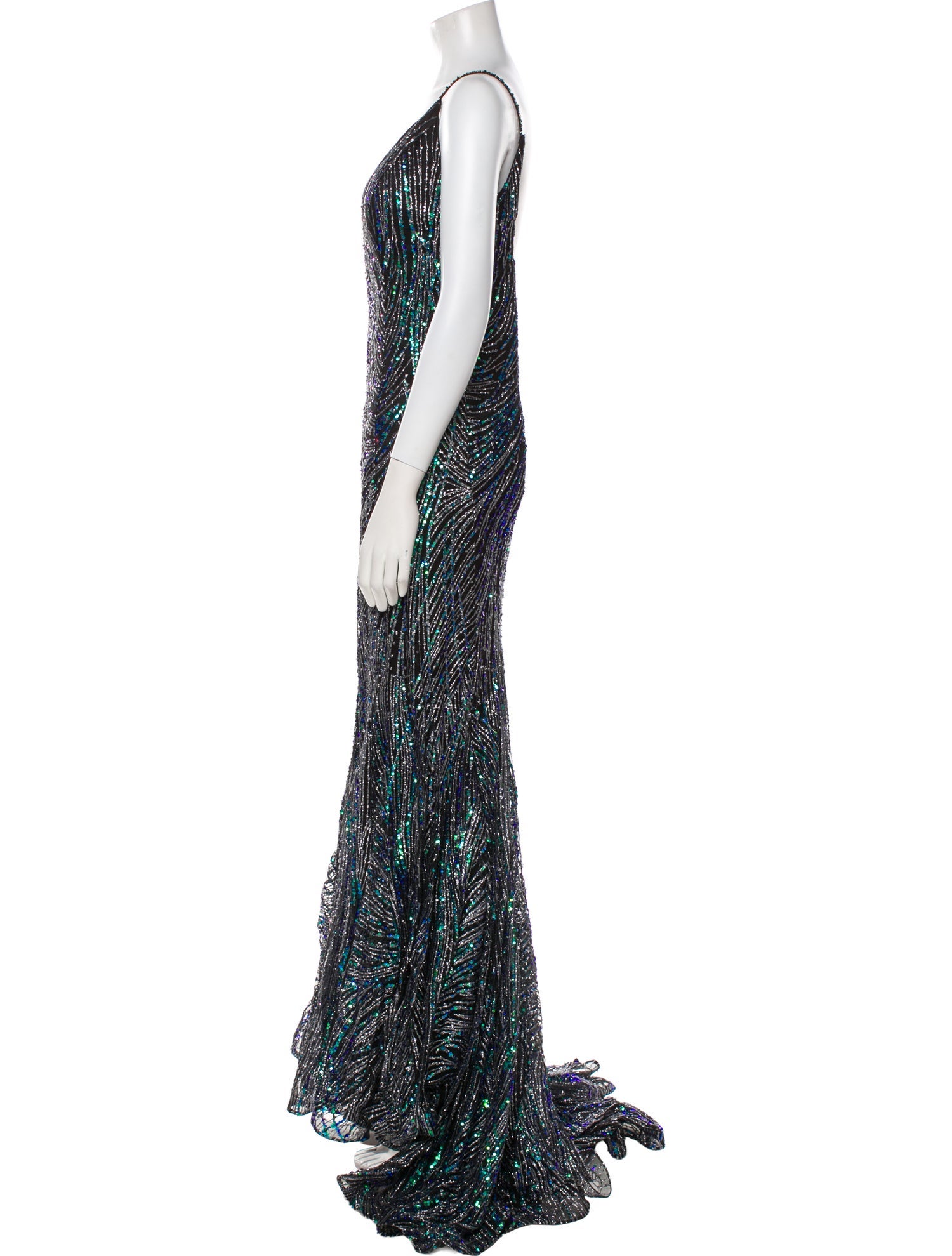 JVN by Jovani Printed Long Dress