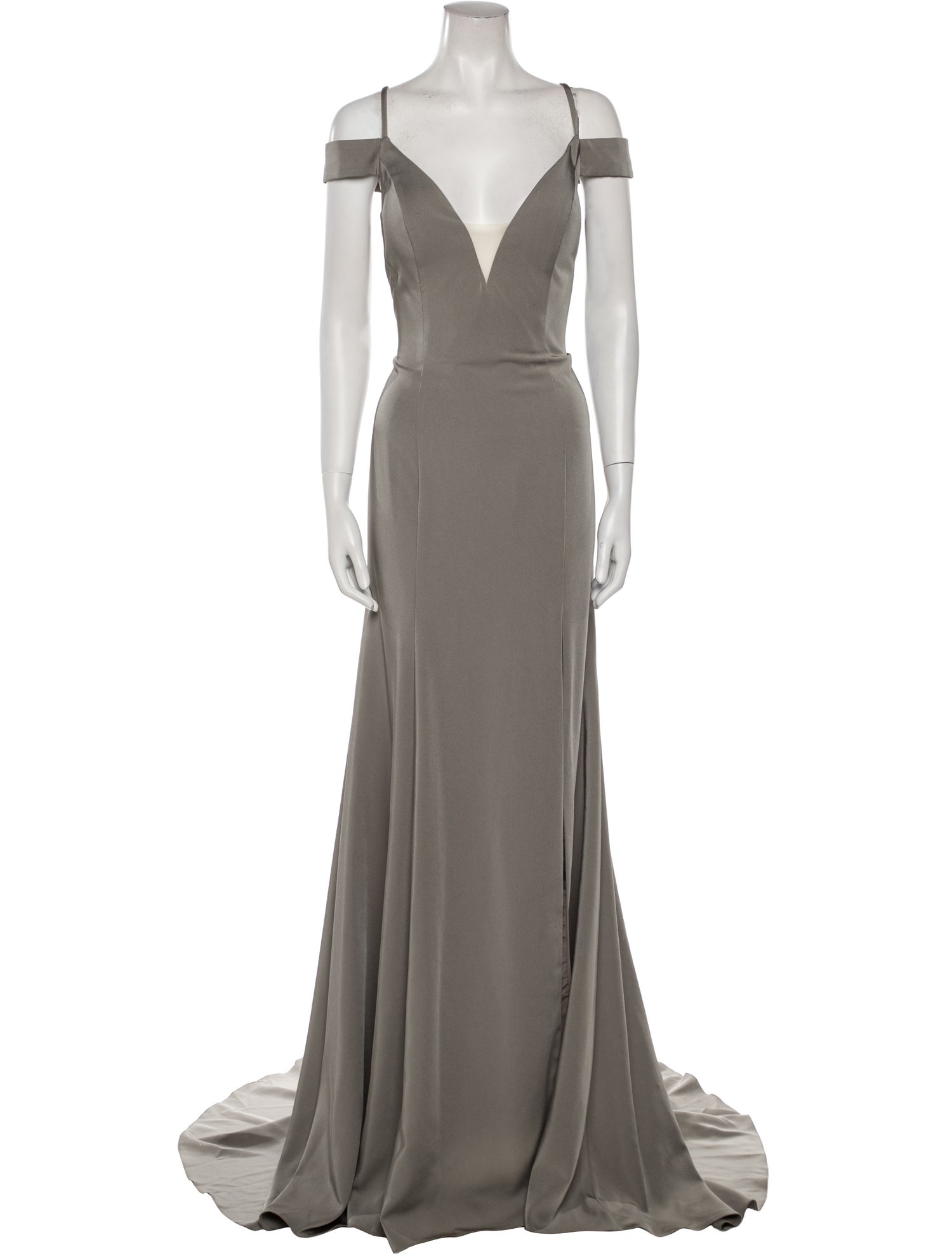 JVN by Jovani V-Neck Long Dress