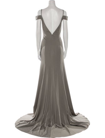 JVN by Jovani V-Neck Long Dress