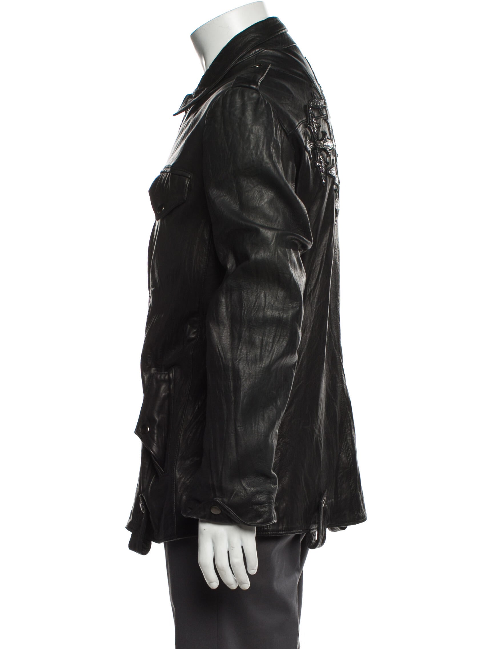 Jaded by Knight Leather Jacket - Black Outerwear, Clothing