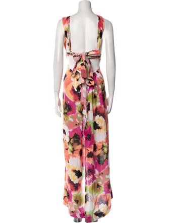 Just Bee Queen Floral Print Long Dress