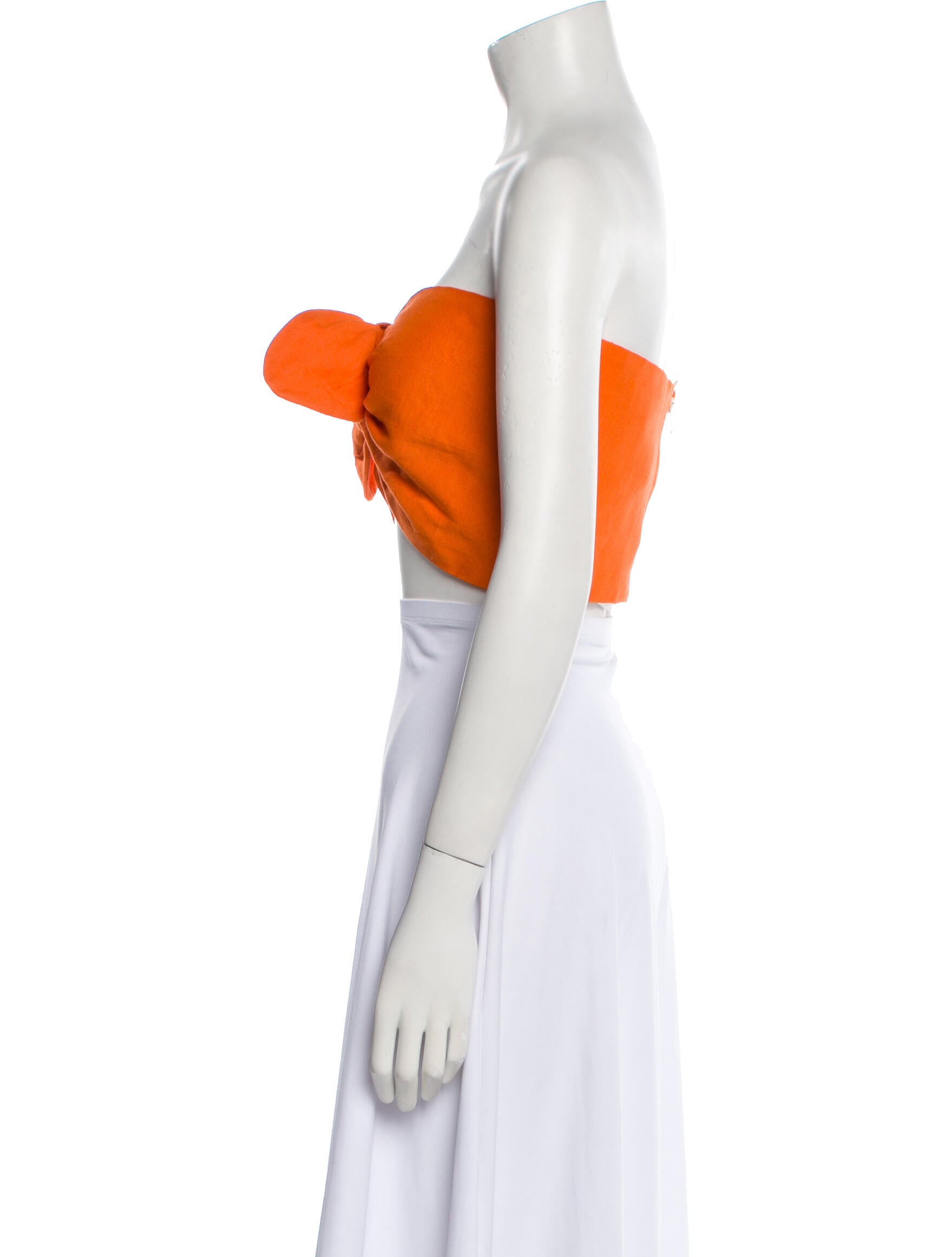 Just Bee Queen Linen Strapless Crop Top w/ Tags