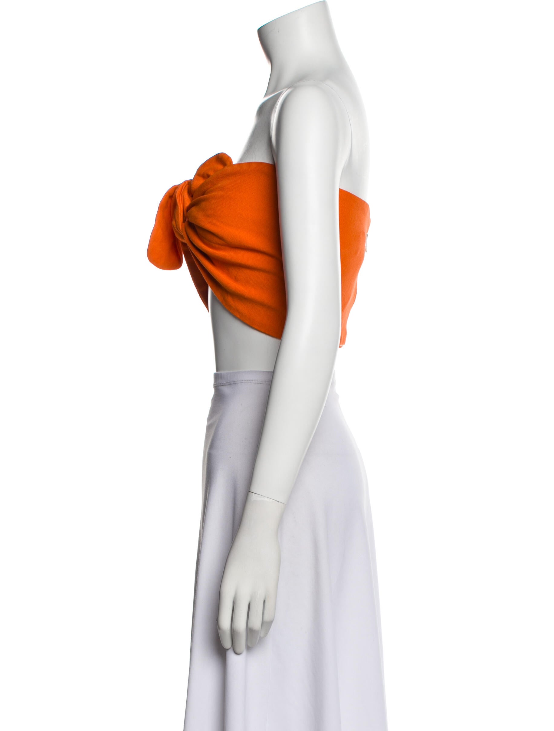 Just Bee Queen Linen Strapless Crop Top