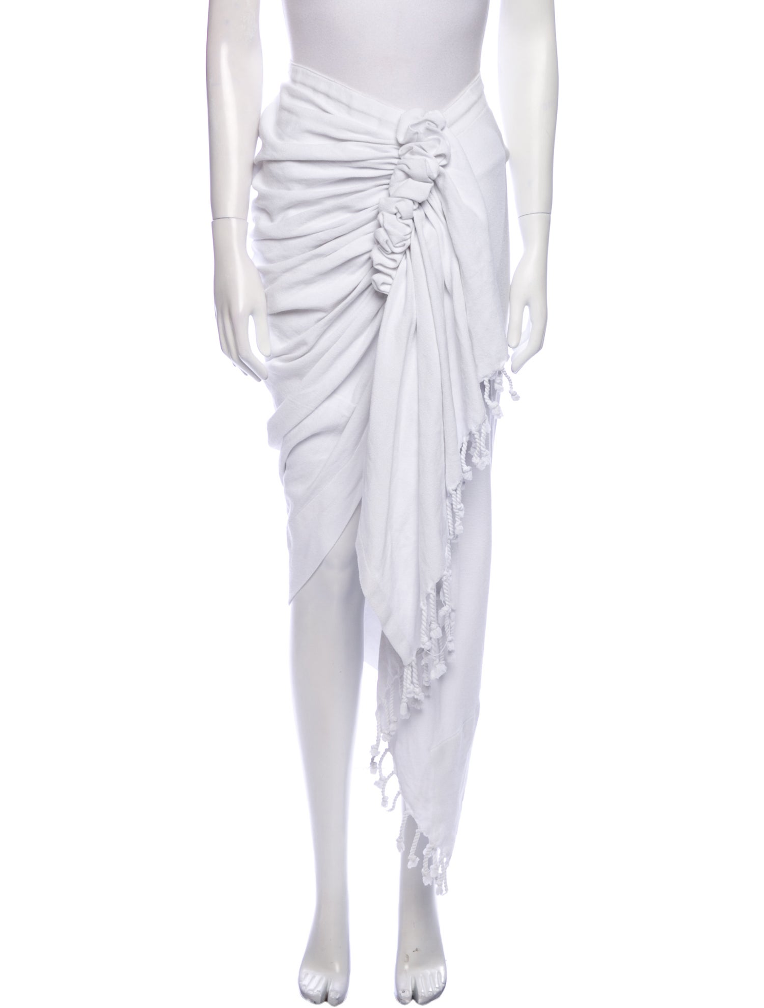 Just Bee Queen Ruffle Embellishment Midi Length Skirt