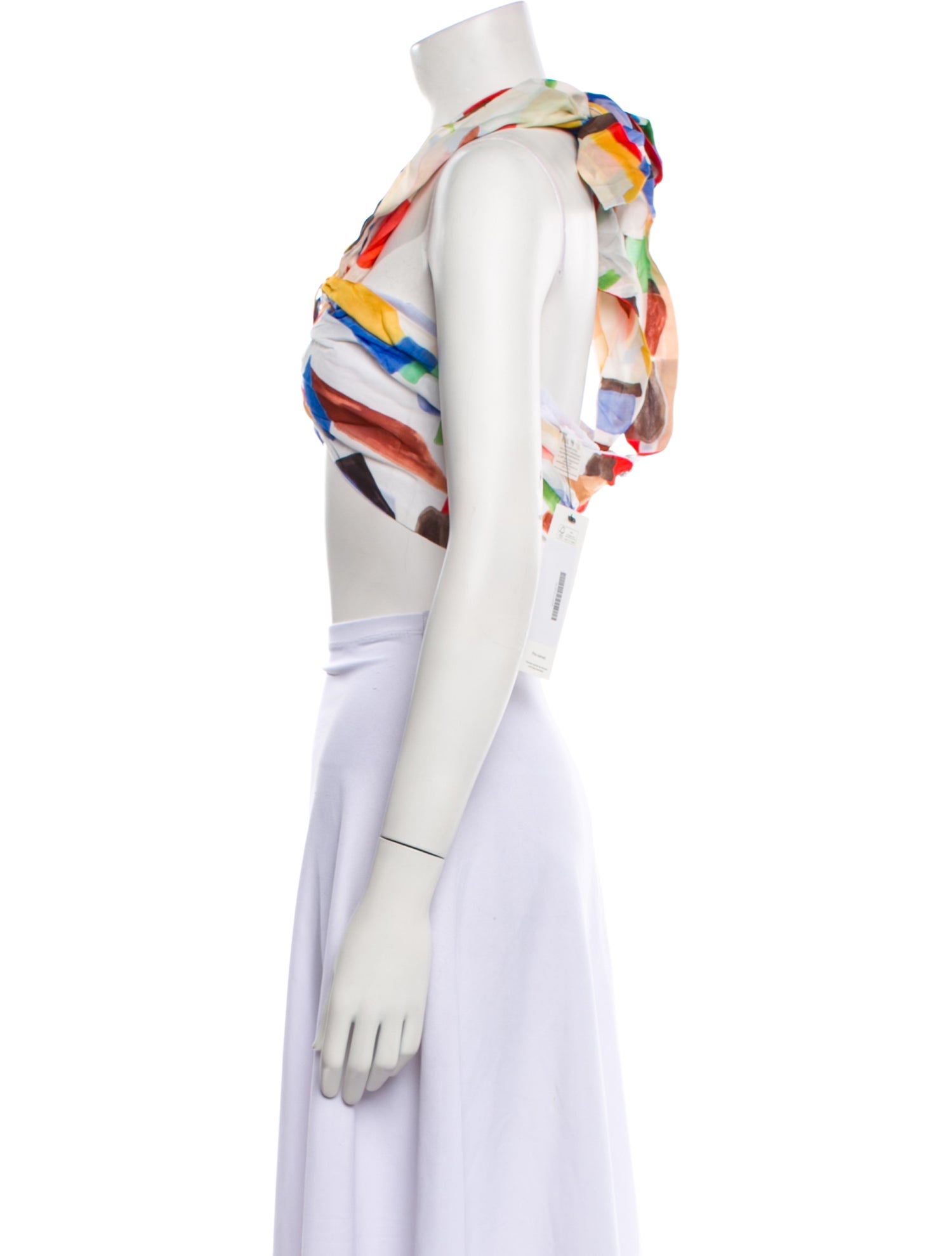 Just Bee Queen Printed V-Neck Crop Top