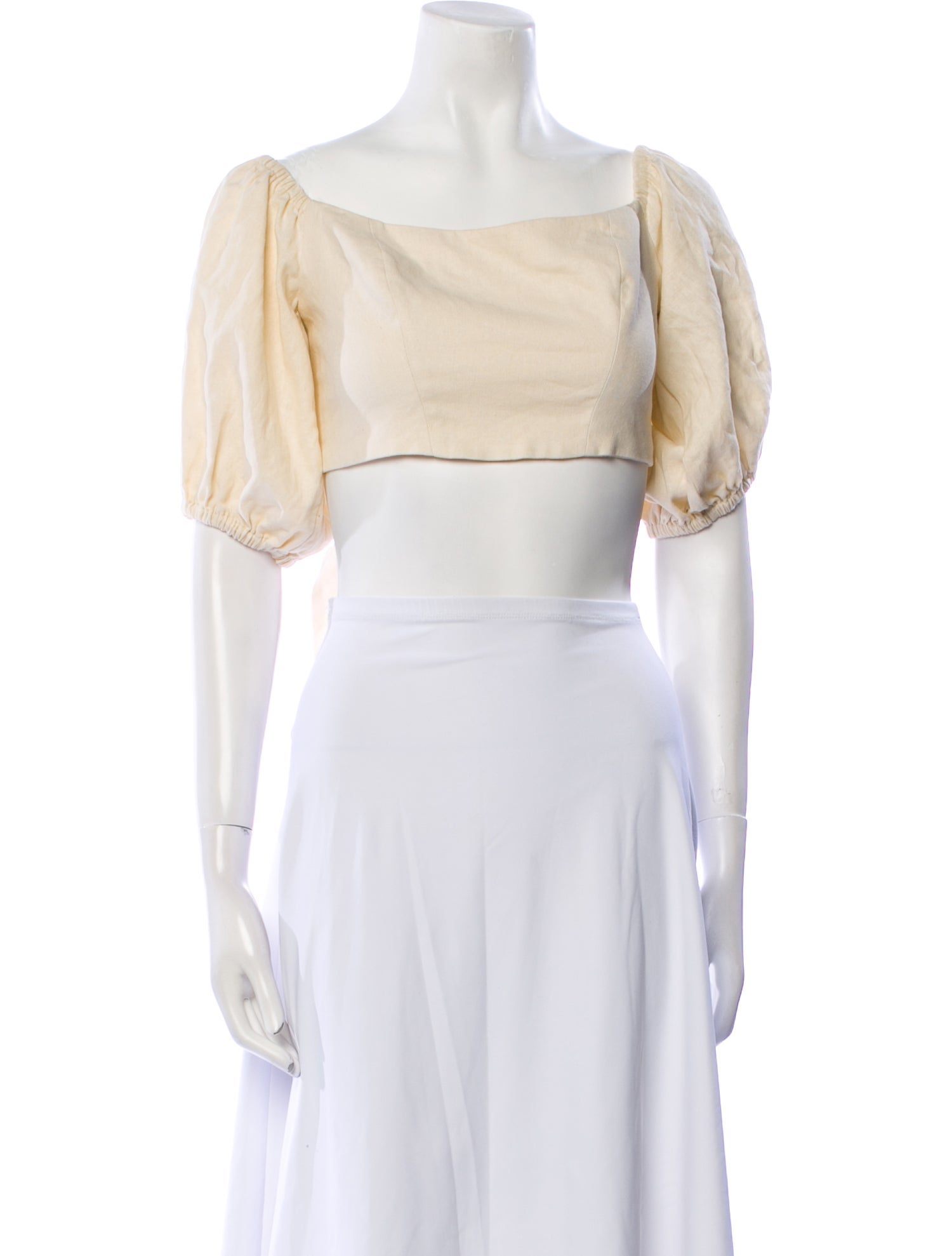 Just Bee Queen Bateau Neckline Short Sleeve Crop Top w/ Tags