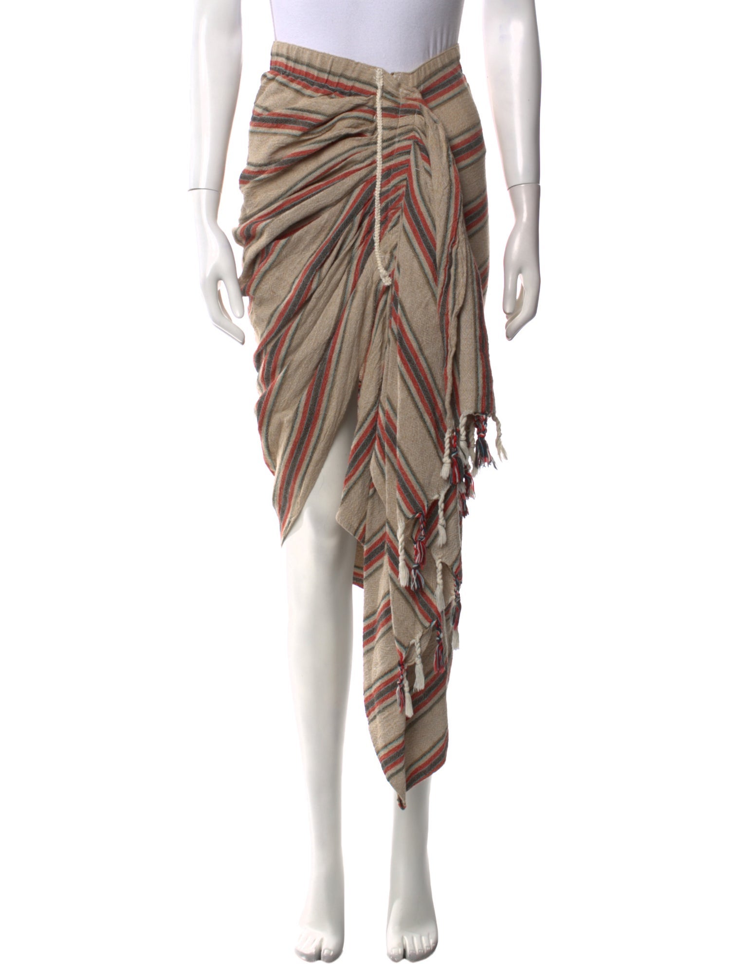 Just Bee Queen Striped Midi Length Skirt