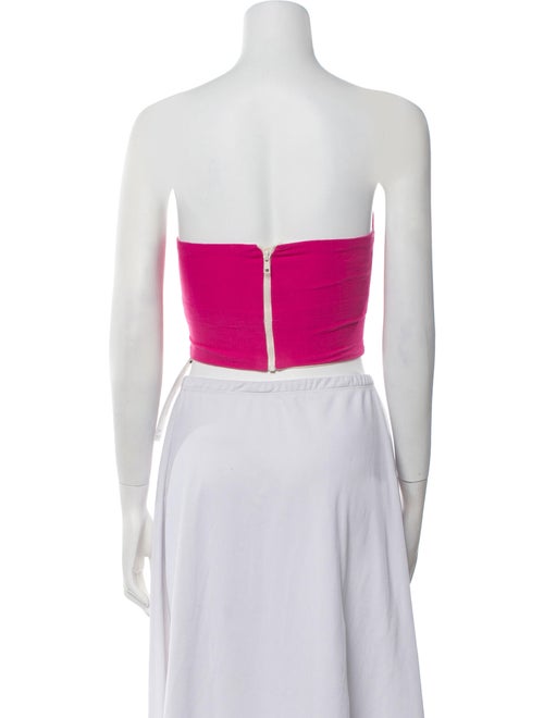 Just Bee Queen Linen Strapless Crop Top