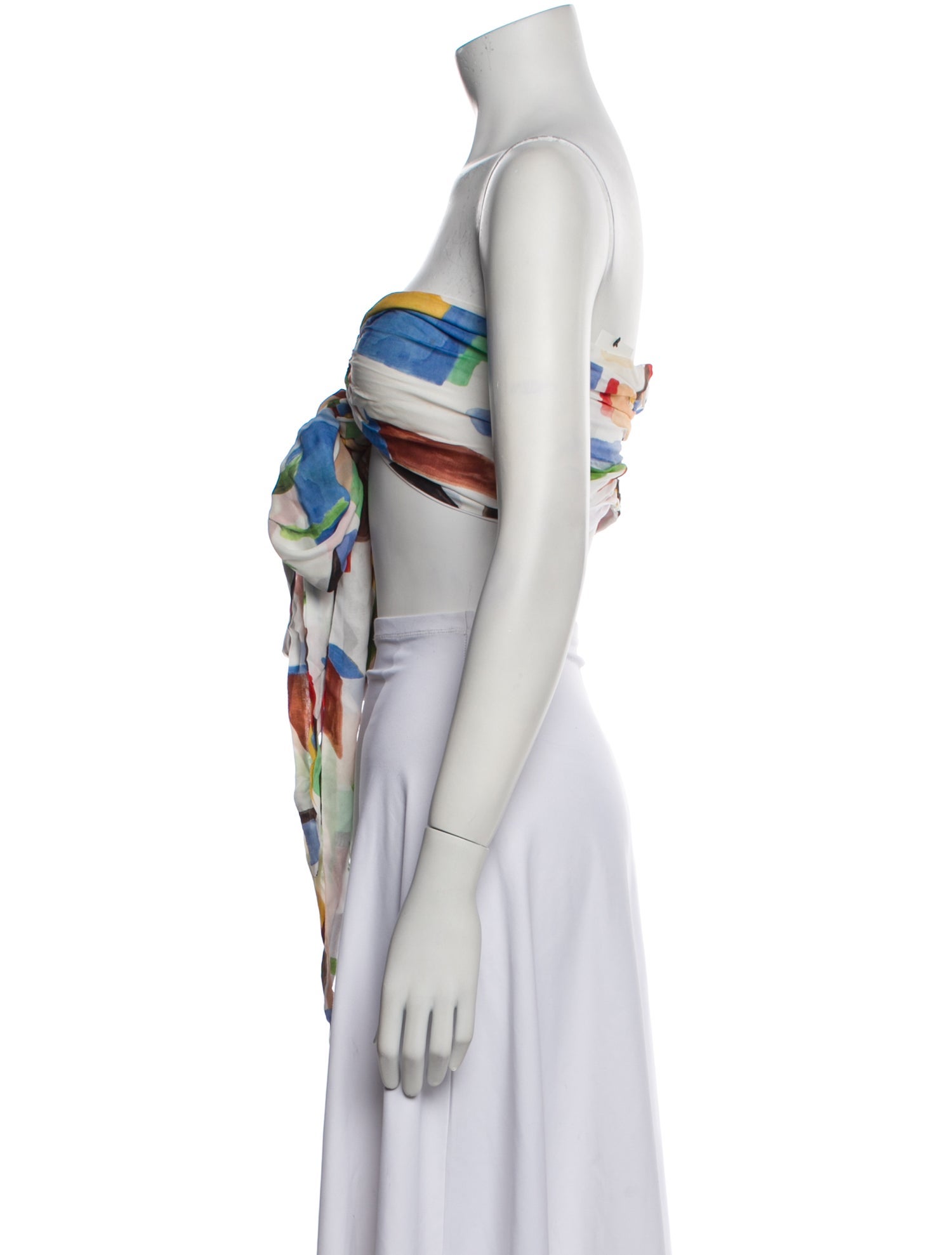 Just Bee Queen Printed Strapless Crop Top