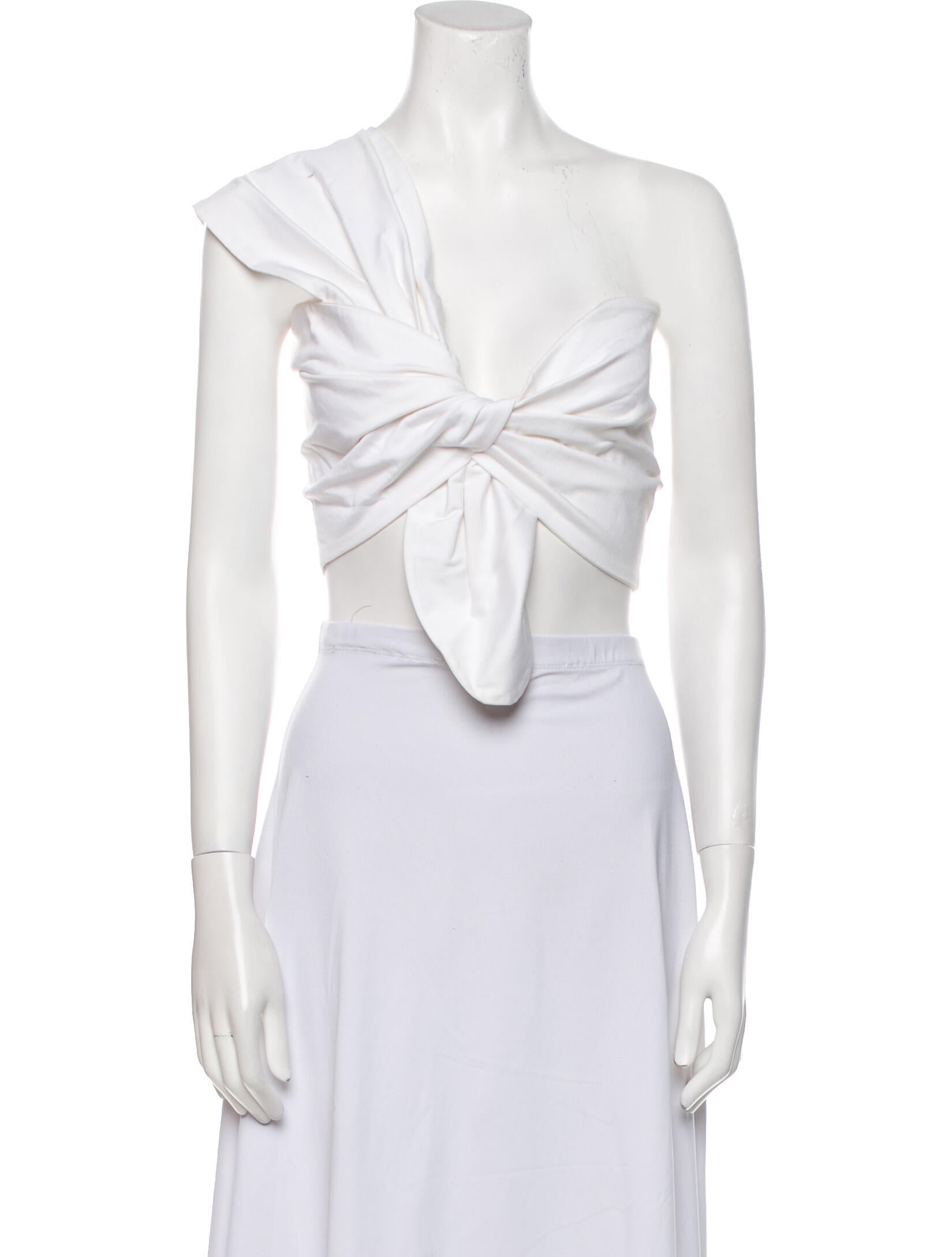 Just Bee Queen One-Shoulder Sleeveless Crop Top