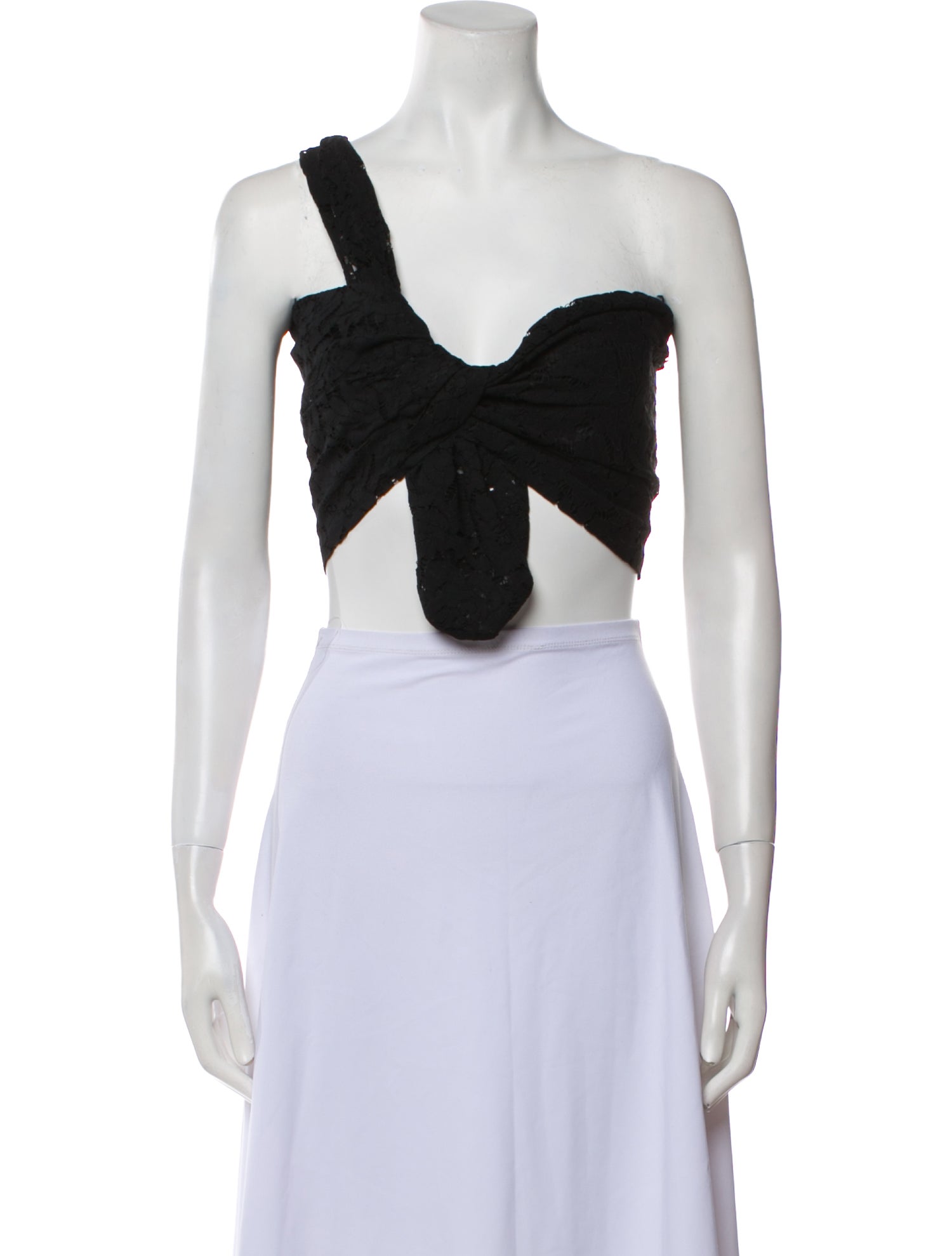 Just Bee Queen One-Shoulder Sleeveless Crop Top