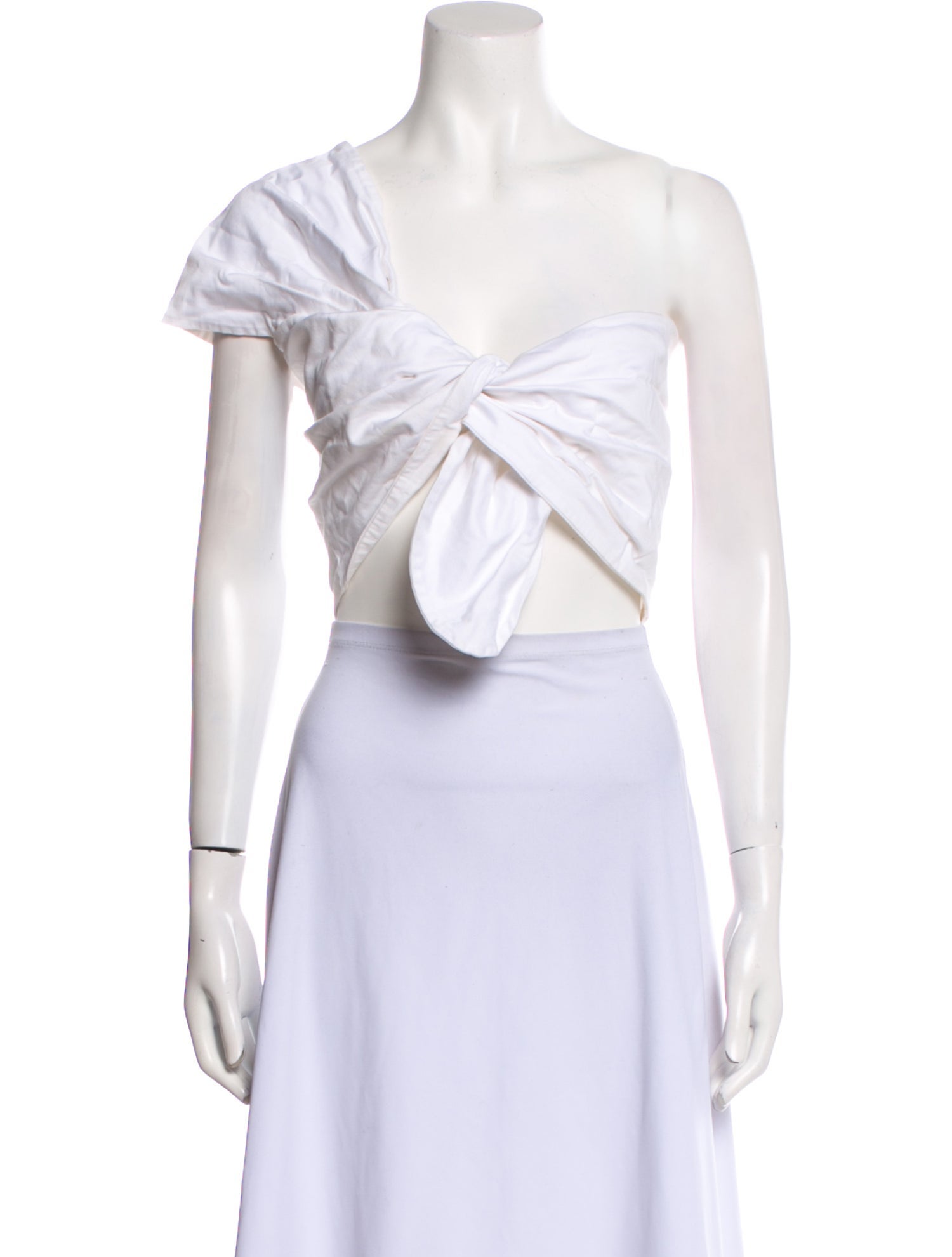 Just Bee Queen One-Shoulder Sleeveless Crop Top