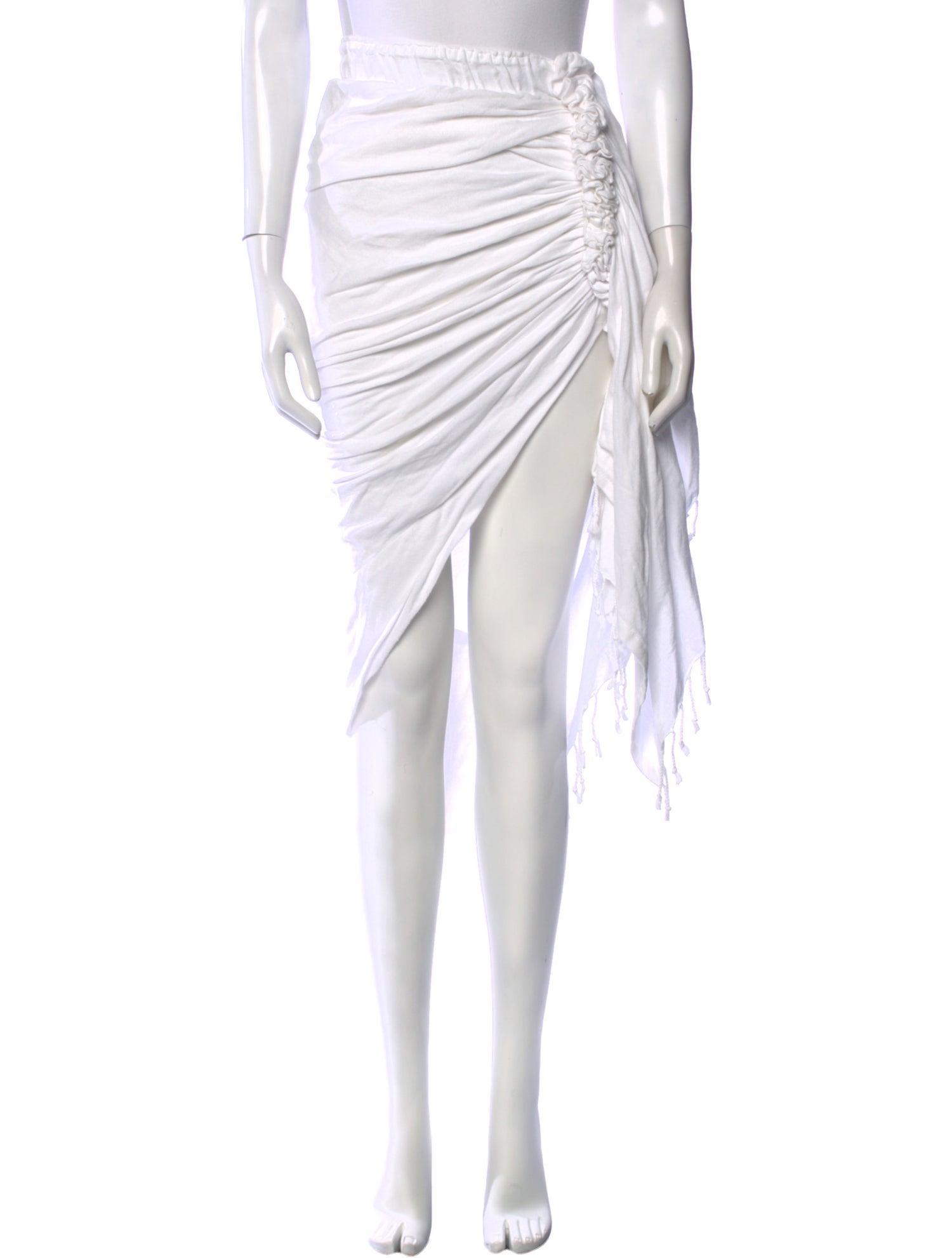 Just Bee Queen Tassel Accents Midi Length Skirt