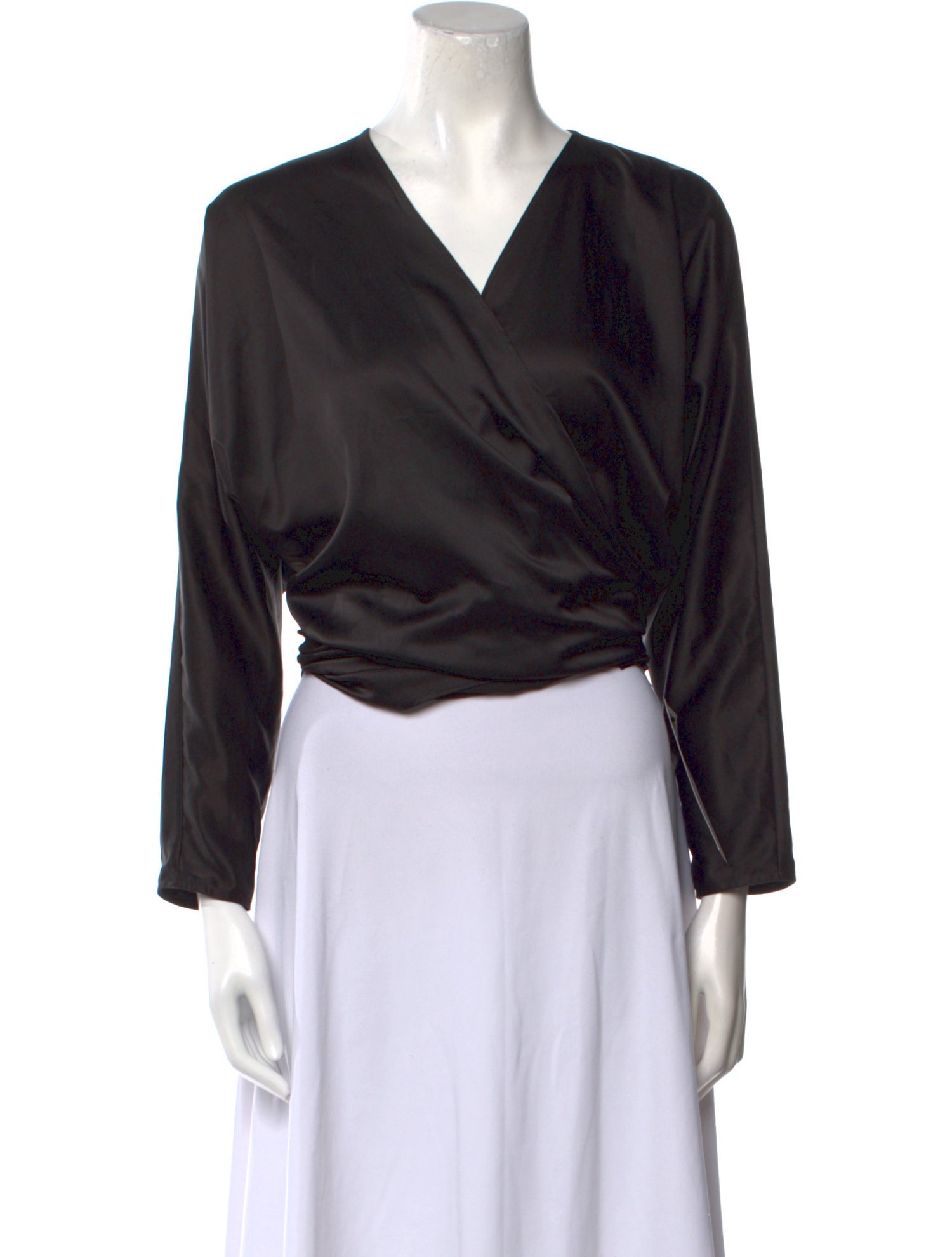 Just Bee Queen V-Neck Long Sleeve Crop Top w/ Tags