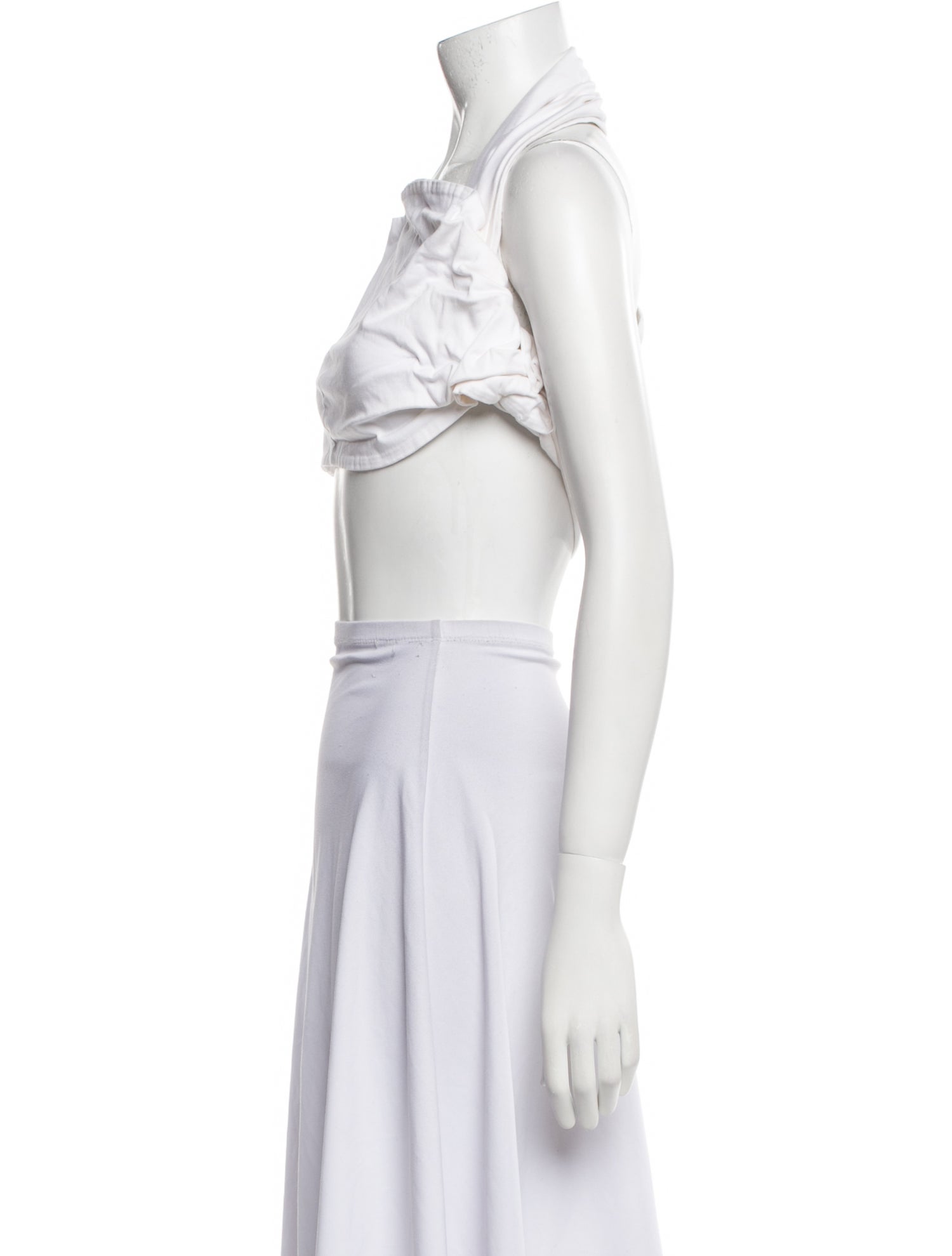 Just Bee Queen One-Shoulder Sleeveless Crop Top