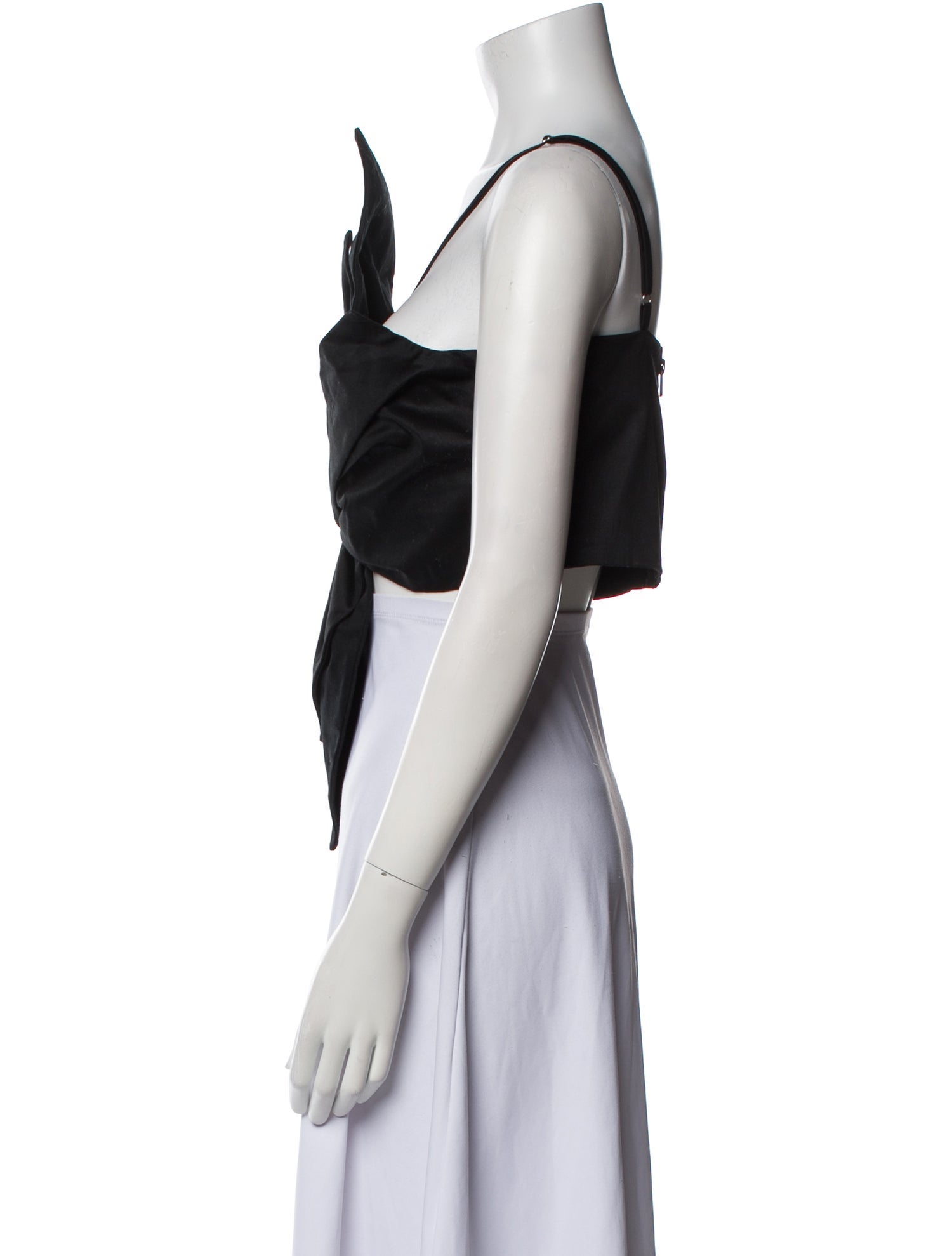 Just Bee Queen One-Shoulder Sleeveless Crop Top